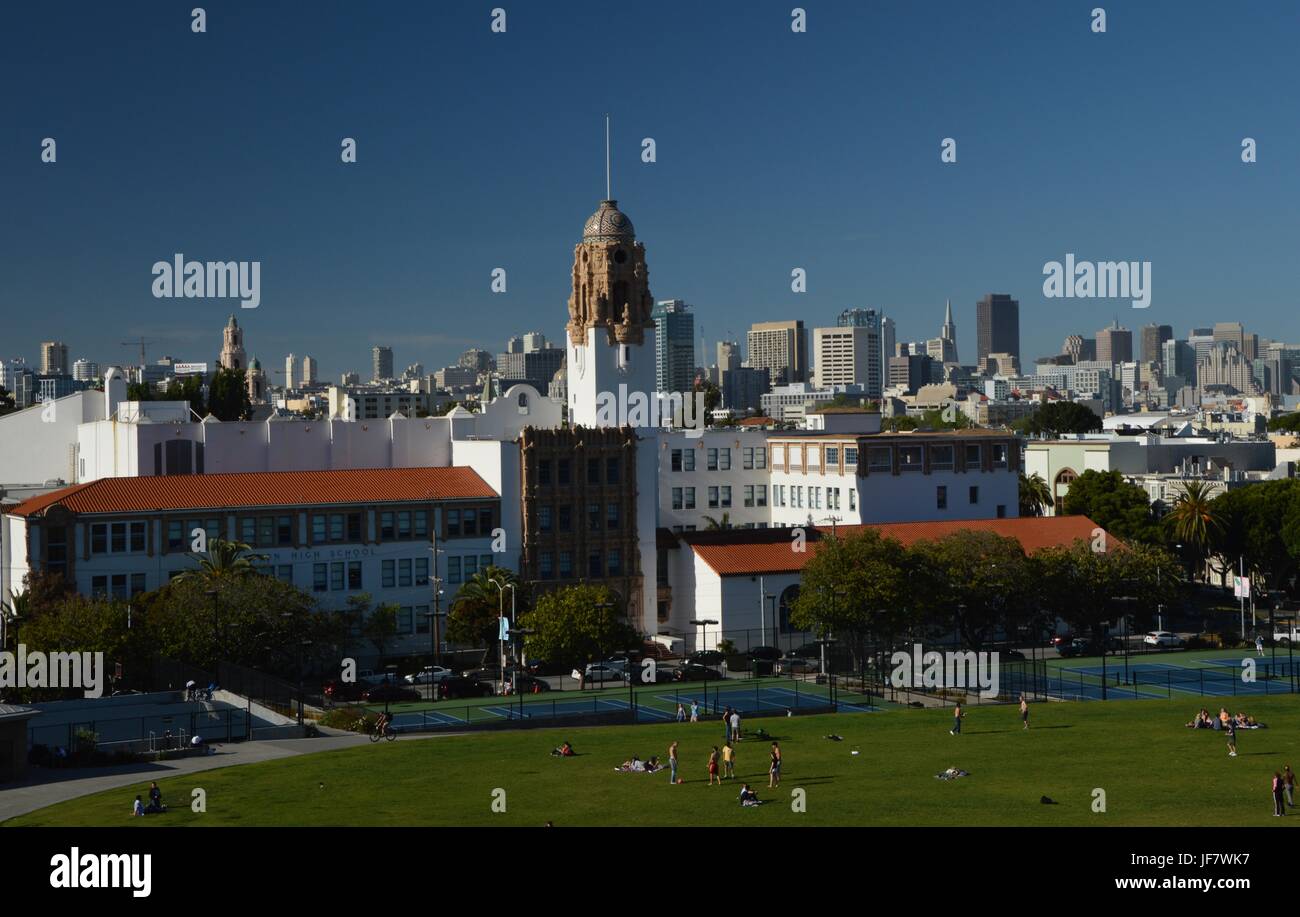 Impressions de la Dolores Park à San Francisco du 1er mai 2017, California USA Banque D'Images