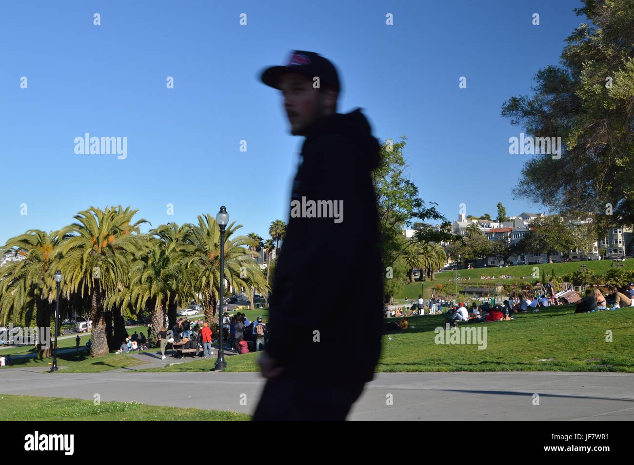 Impressions de la Dolores Park à San Francisco du 1er mai 2017, California USA Banque D'Images