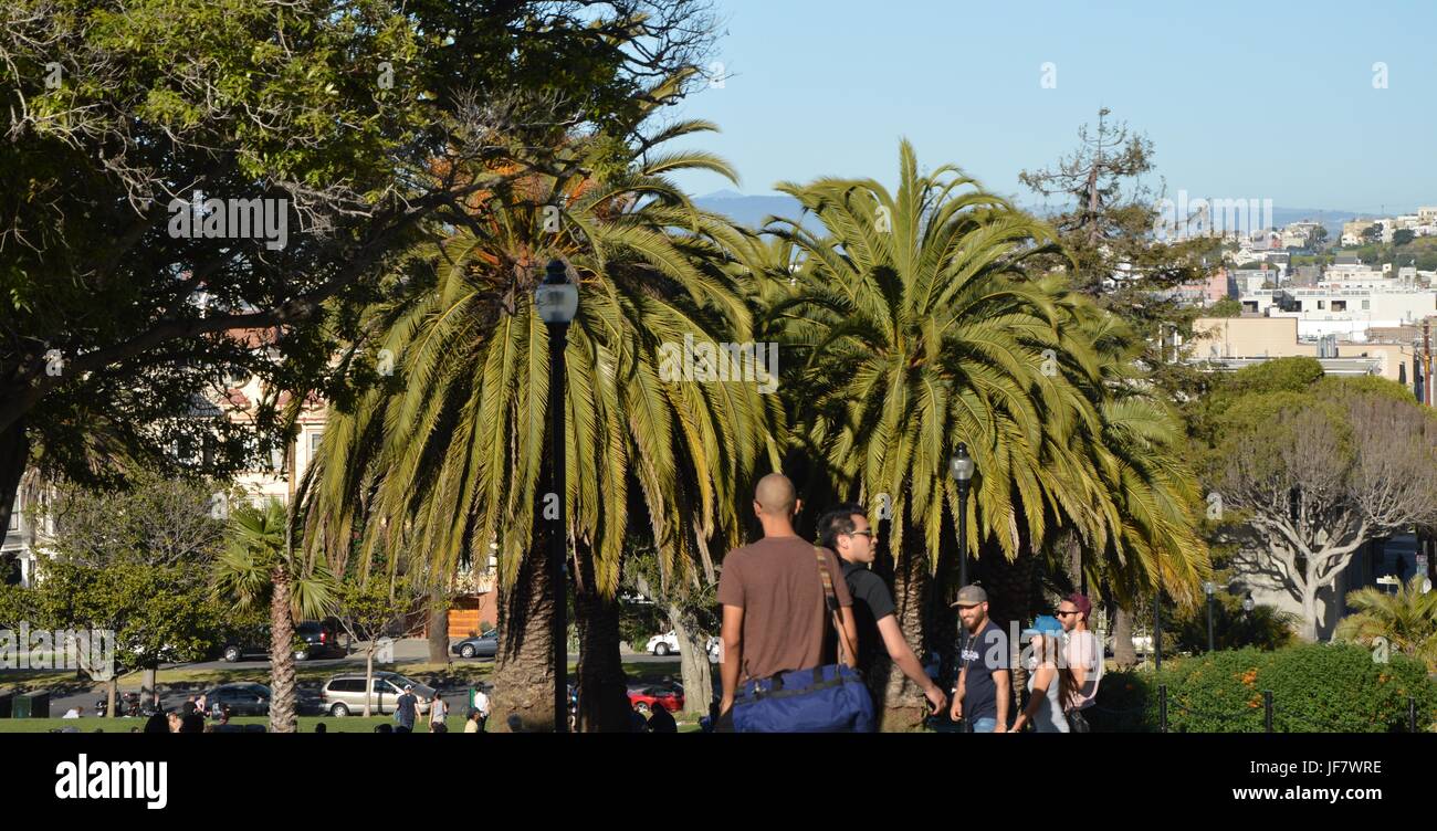 Impressions de la Dolores Park à San Francisco du 1er mai 2017, California USA Banque D'Images