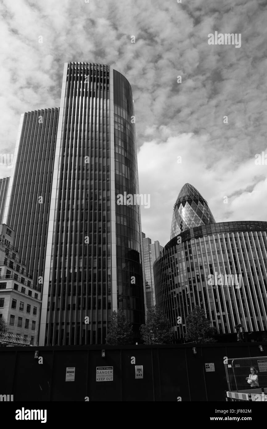 Ville de toits de Londres dans le secteur financier Banque D'Images