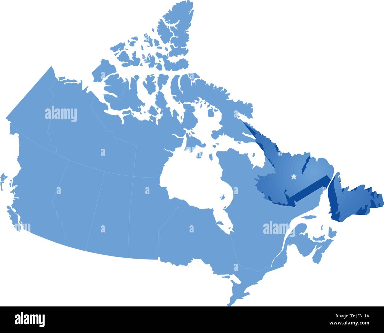 Illustration, Canada, capital, tirer, le pays, la terre, l'Ontario, de l'état, l'emplacement, Illustration de Vecteur