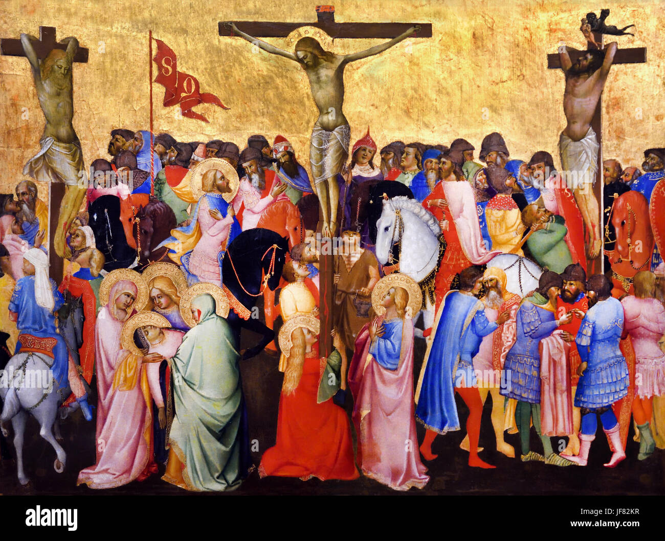 Crucifixion 1390 par Agnolo Gaddi 1350-1396 Italie Italien Banque D'Images