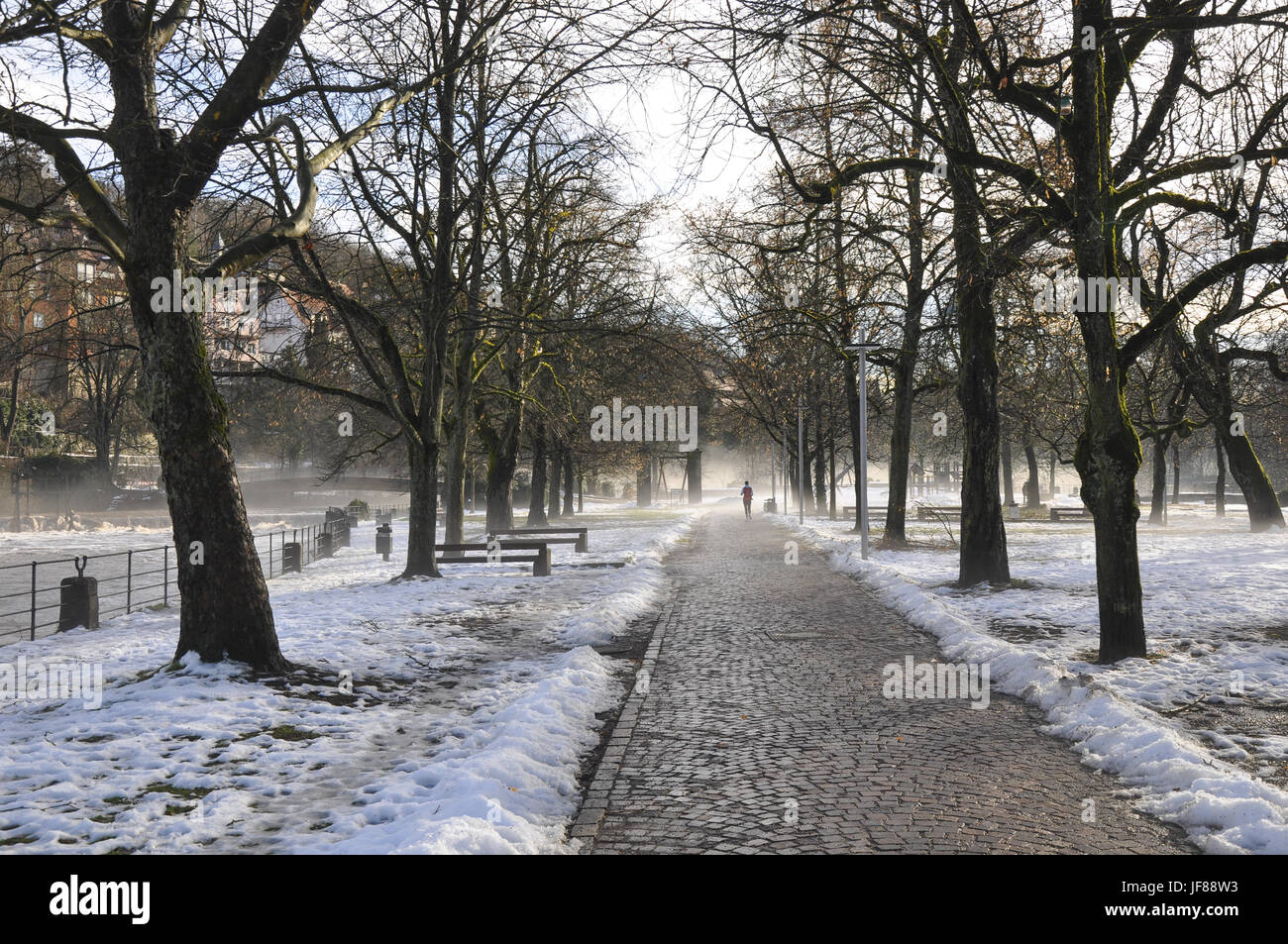 L'hiver à Schwaebisch Hall, Allemagne Banque D'Images