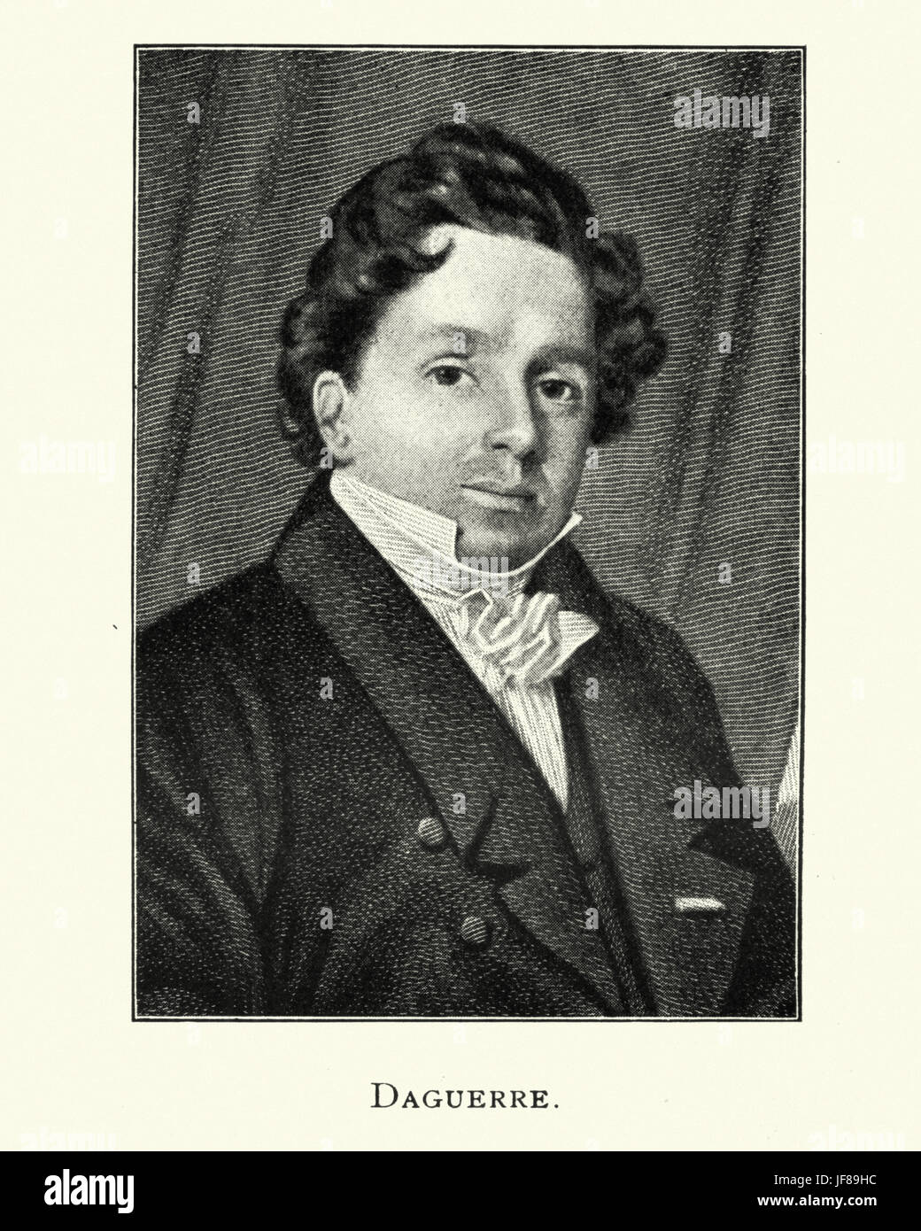 Louis Daguerre un artiste et photographe français, reconnu pour son invention du daguerréotype de la photographie. Banque D'Images
