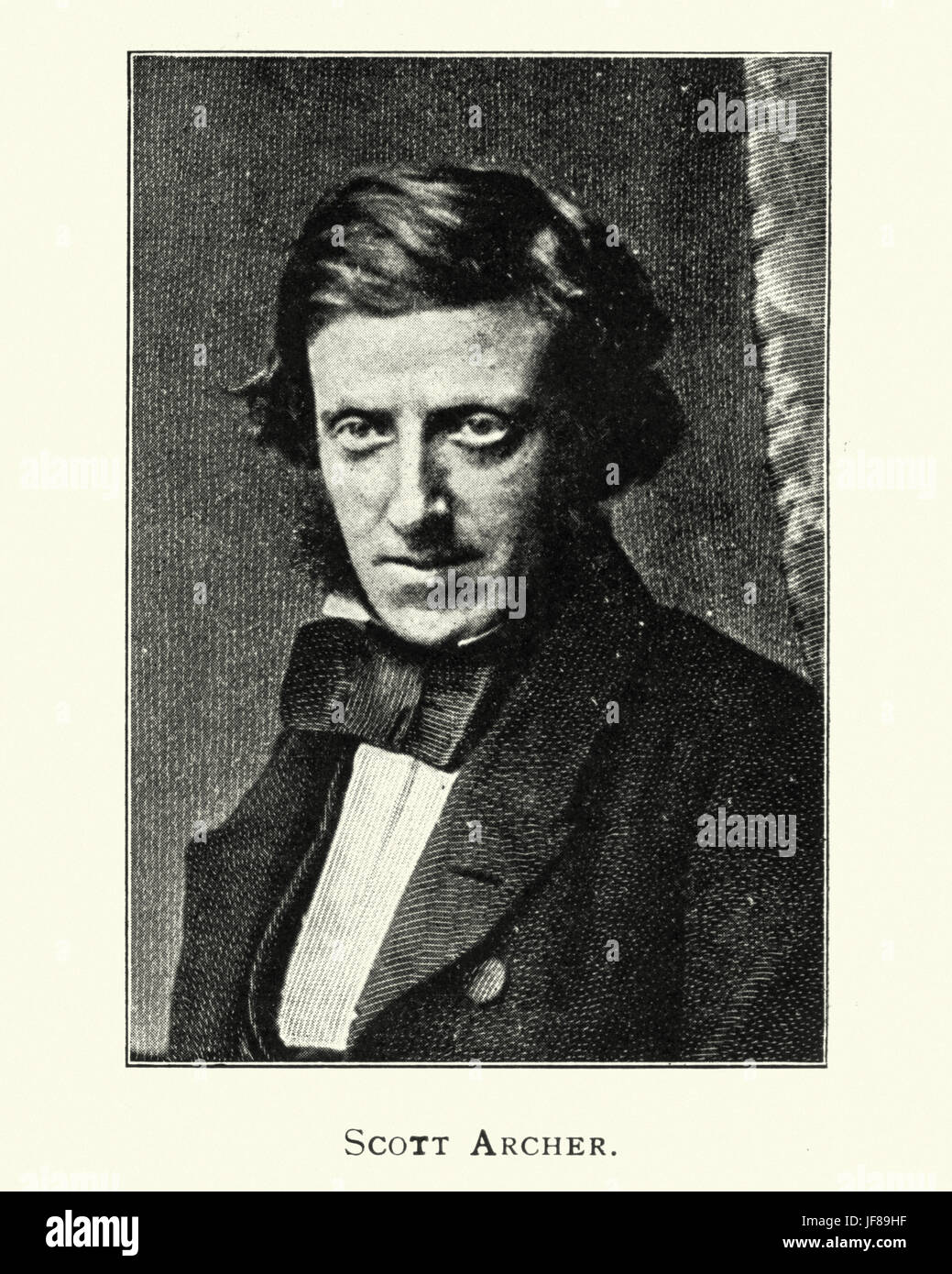 Frederick Scott Archer (1813 - 1 mai 1857) a inventé le collodion photographique moderne qui a précédé l'émulsion de gélatine. Banque D'Images