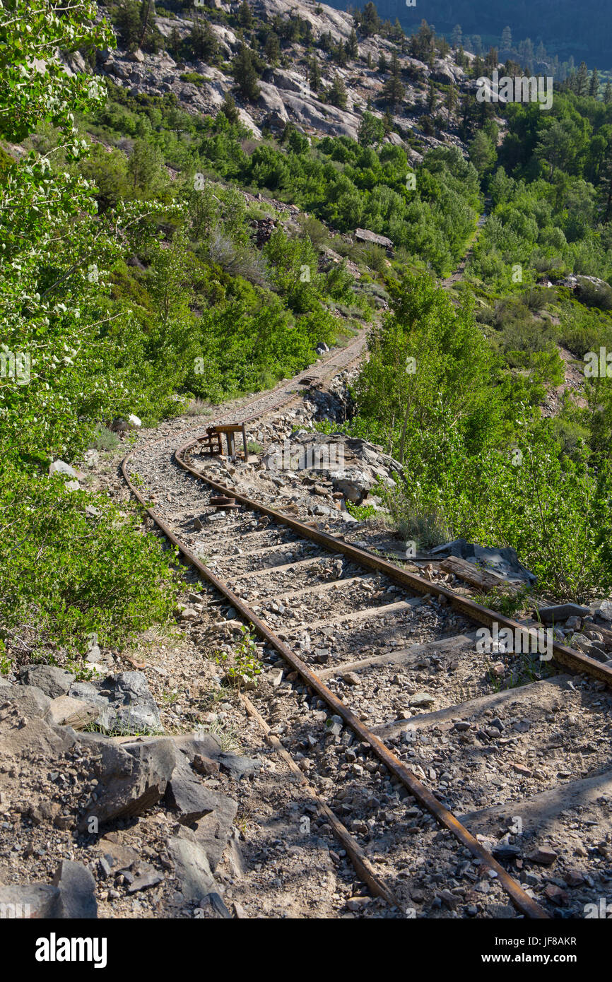 Southern California Edison (SCE) Agnew/Gem Lake Système de jalonnage situé à l'intérieur de la zone de drainage Rush Creek au sud-ouest de Silver Lake Lac Juin boucle. Banque D'Images