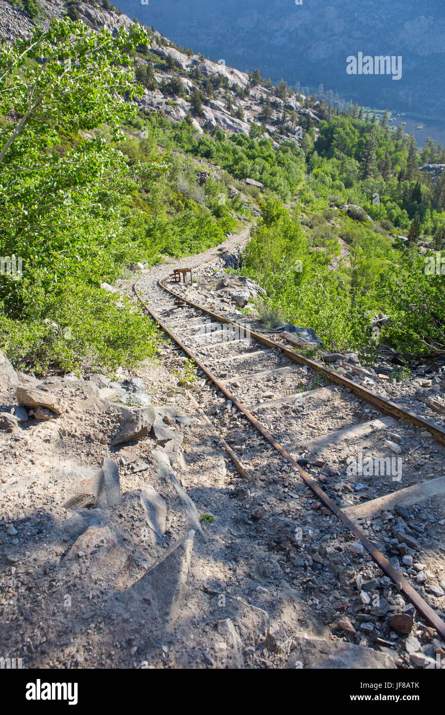 Southern California Edison (SCE) Agnew/Gem Lake Système de jalonnage situé à l'intérieur de la zone de drainage Rush Creek au sud-ouest de Silver Lake Lac Juin boucle. Banque D'Images