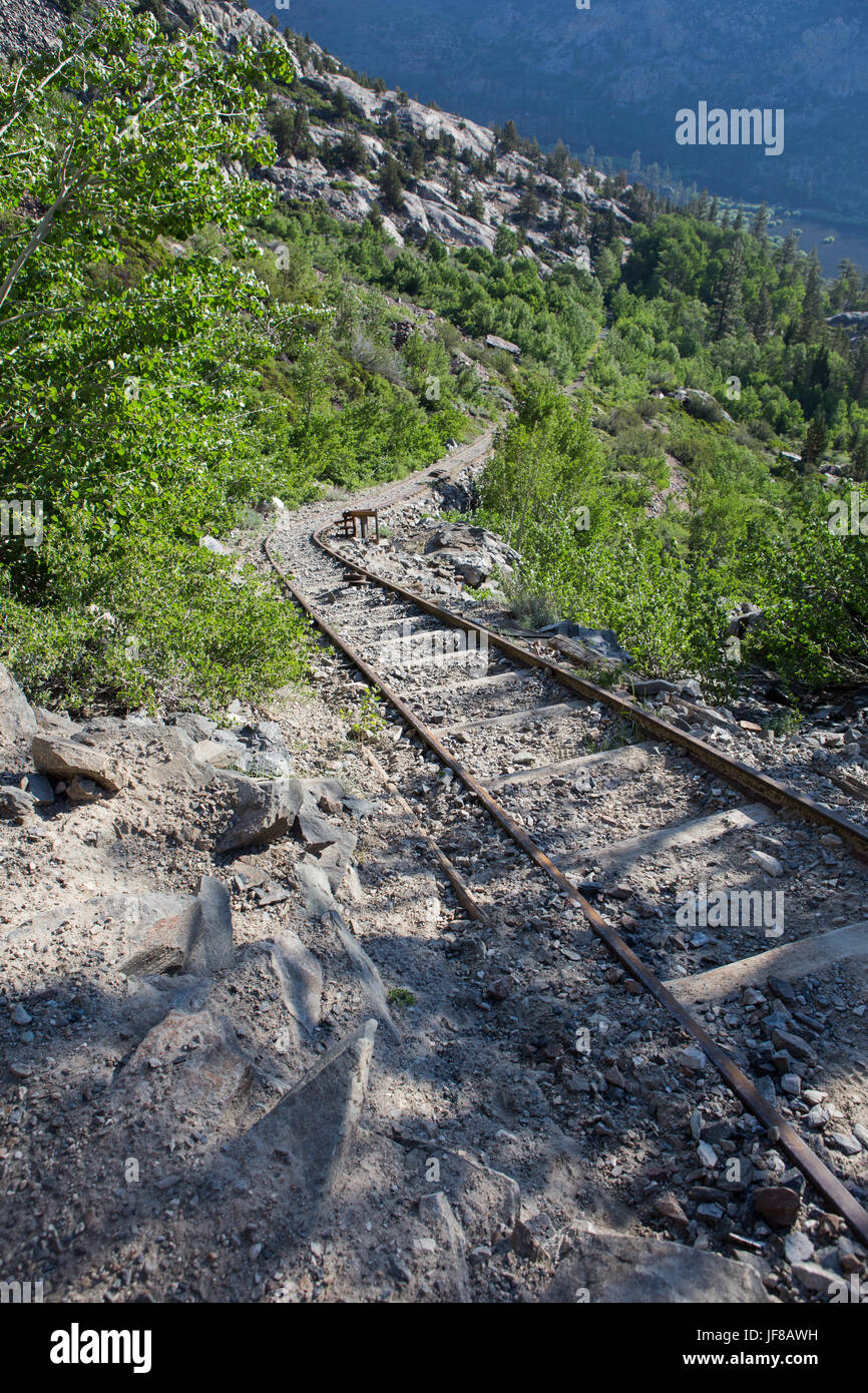 Southern California Edison (SCE) Agnew/Gem Lake Système de jalonnage situé à l'intérieur de la zone de drainage Rush Creek au sud-ouest de Silver Lake Lac Juin boucle. Banque D'Images