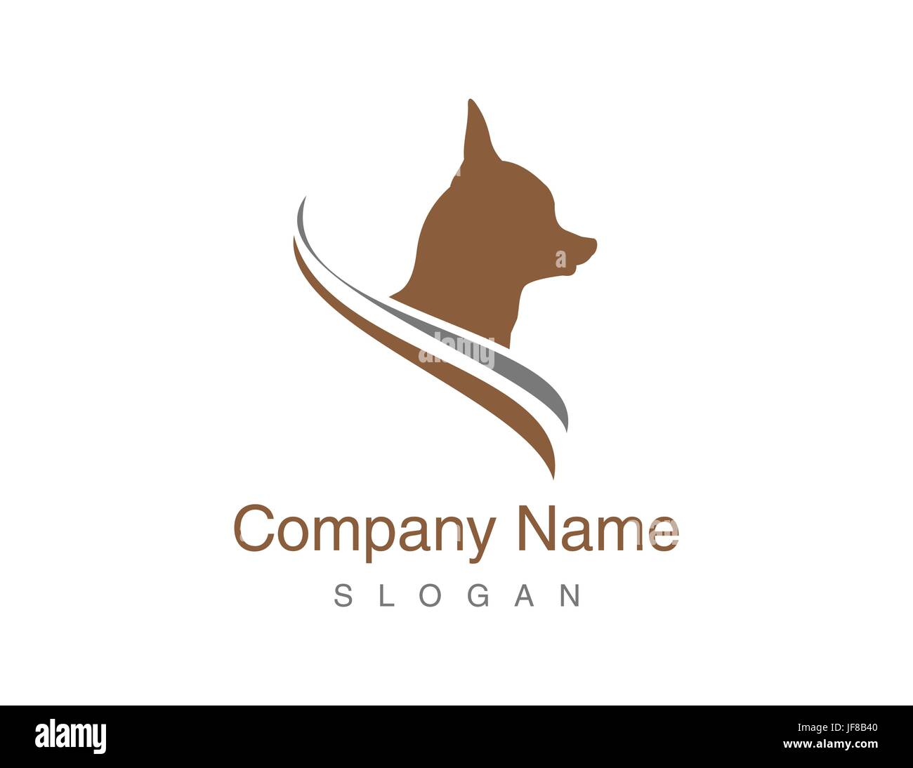 Logo chien chihuahua Illustration de Vecteur