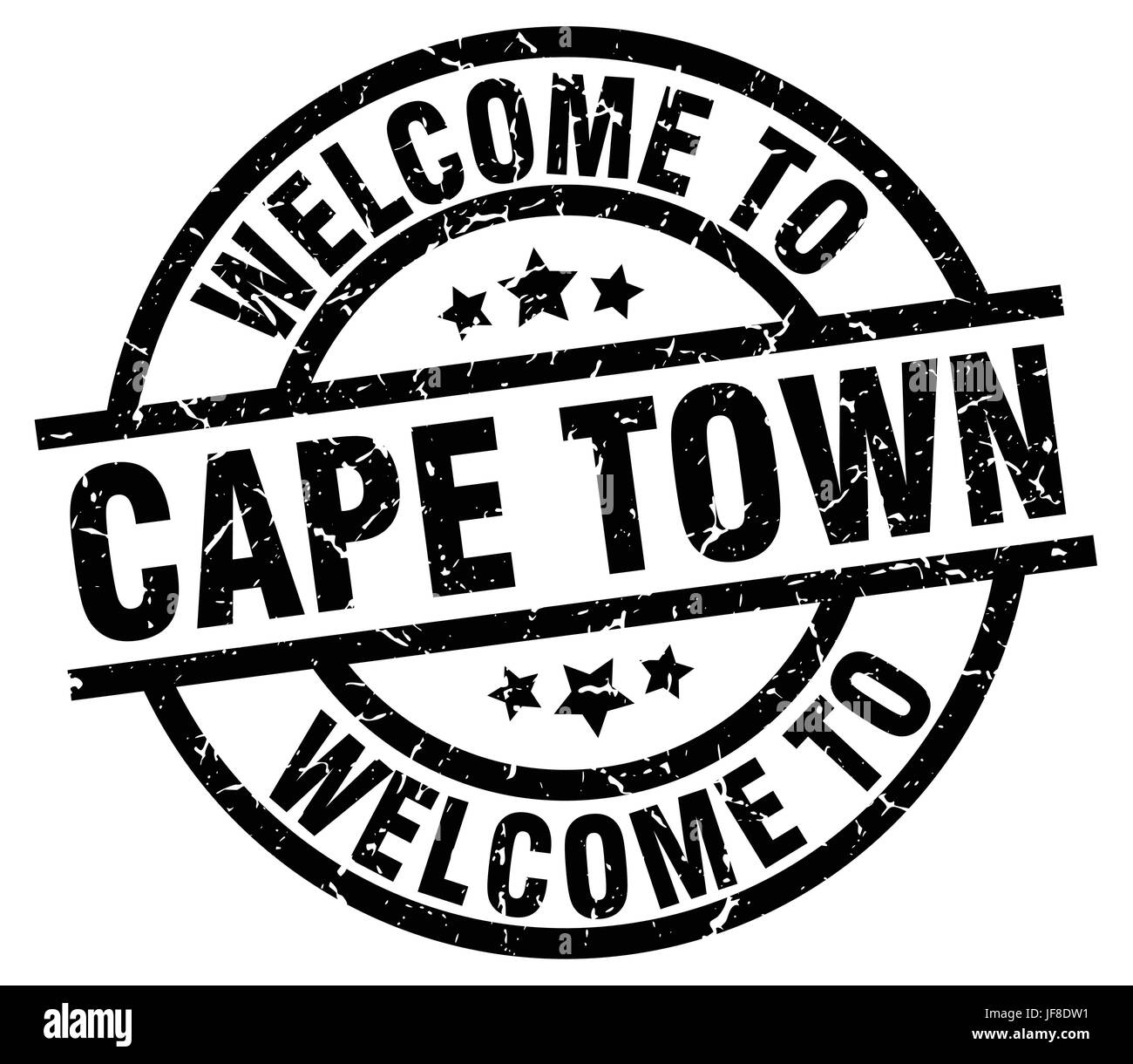 Bienvenue à Cape Town black stamp Illustration de Vecteur
