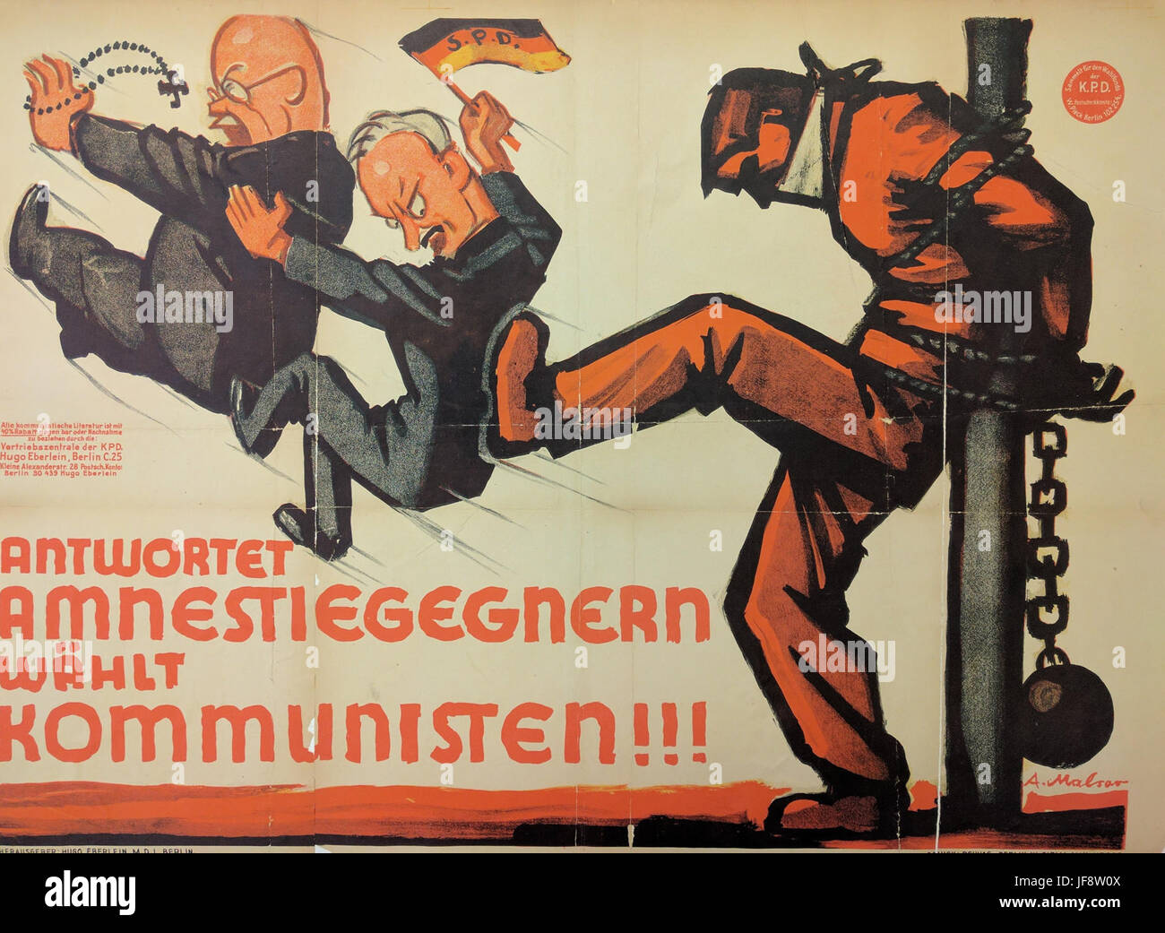 Poster à partir des élections du Reichstag en Allemagne, 1928 o 32153773000 Banque D'Images