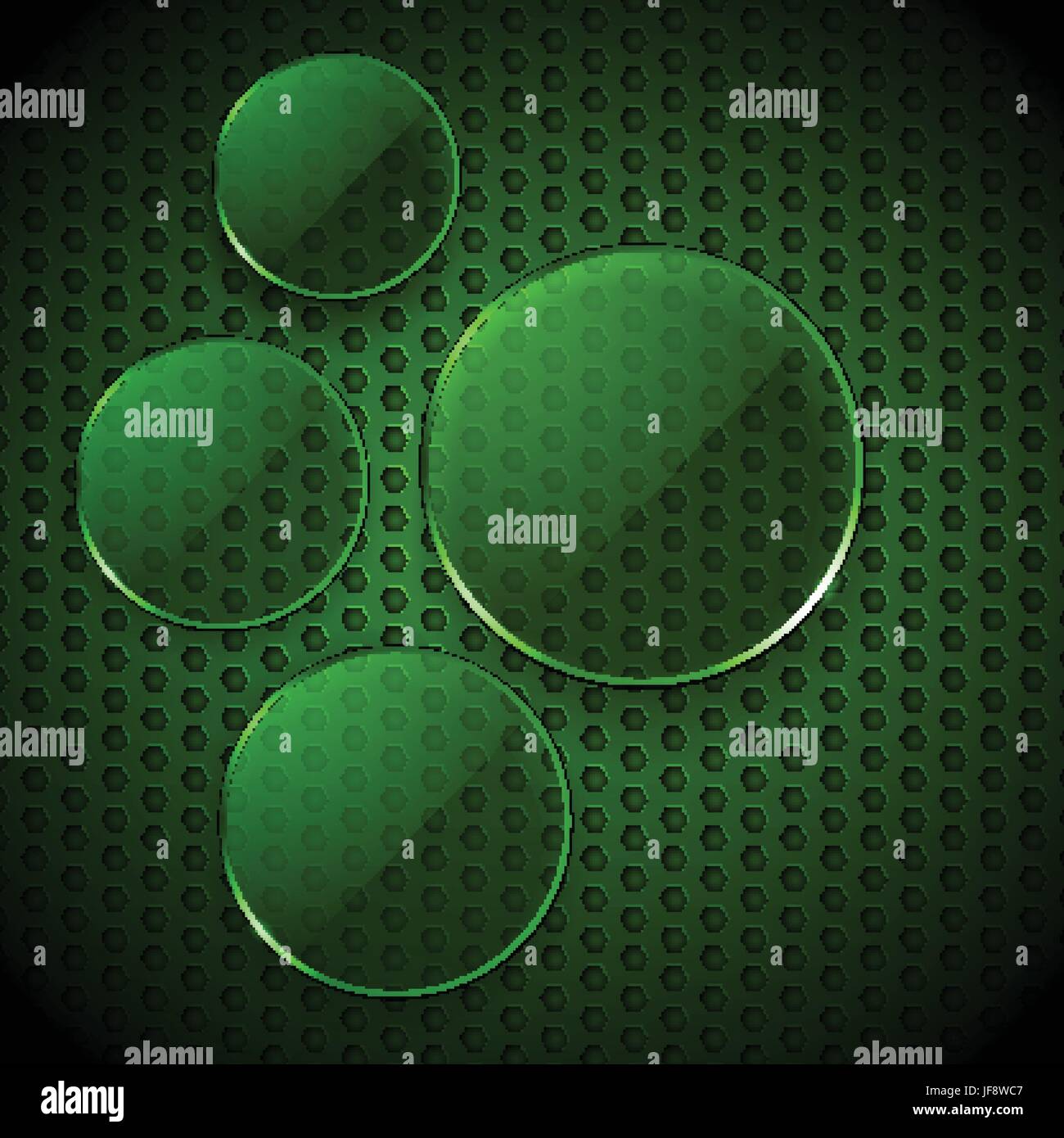 3D Illustration de cercles de verre vert blanc graphique sur fond Nid d'infos Illustration de Vecteur