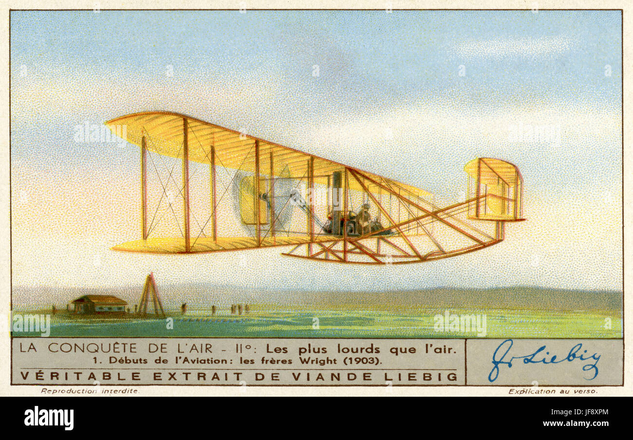 Wright Flyer des frères Wright, avion, débuts de l'aviation. Les