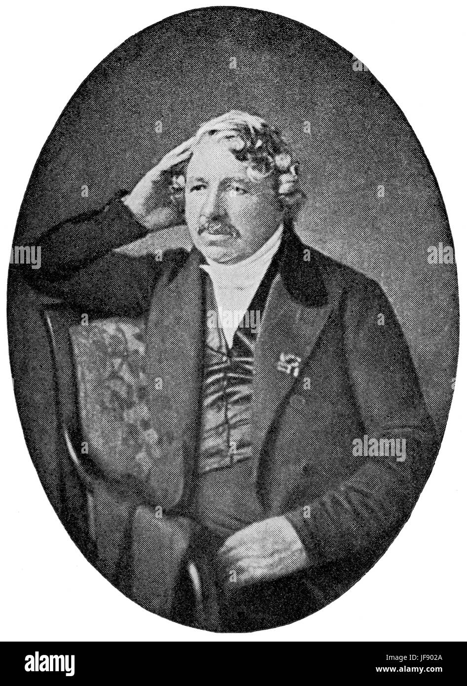 Louis Daguerre - artiste et photographe, a inventé le daguerréotype - un processus de la photographie. 18 novembre 1787 - 10 juillet 1851 Banque D'Images