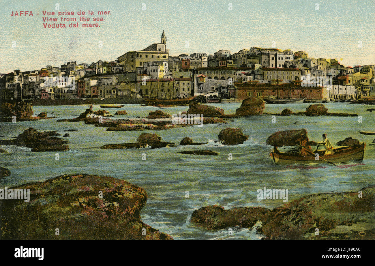 Jaffa, Haifa ( Japho / Joppé) Ancienne ville portuaire en Israël. Jaffa est célèbre pour son association avec les récits bibliques de Jonas, Salomon et Saint Pierre ; mythes grecs d'Andromède et Persée. Croisades Banque D'Images