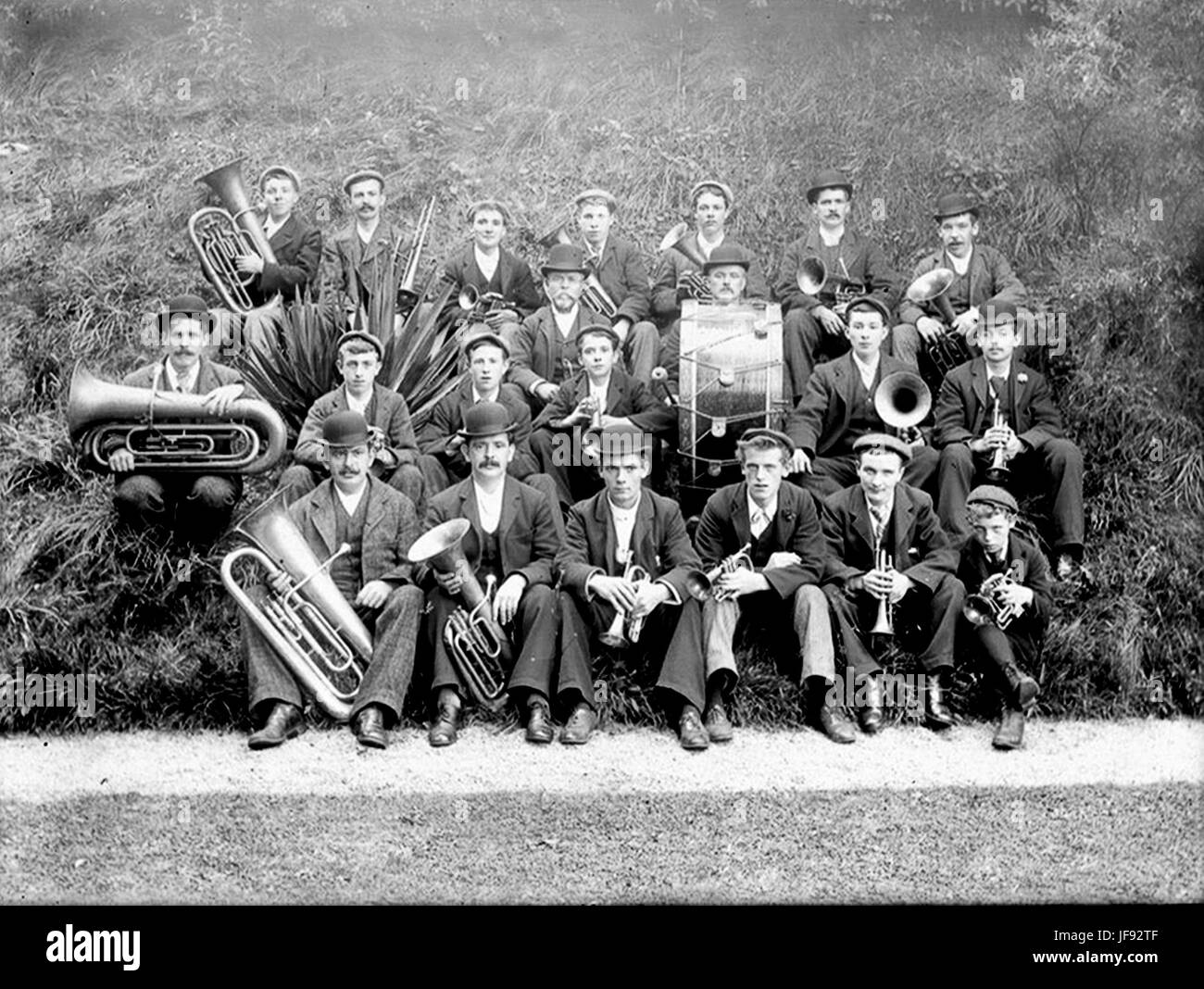 L'ère d'Edwardian brass band 1905 Banque D'Images