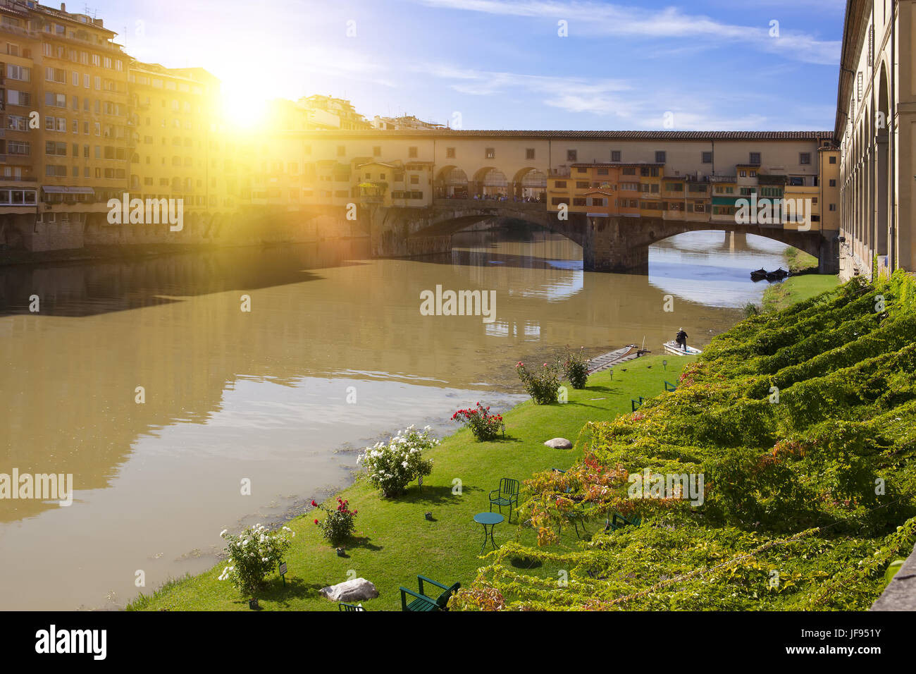 L'Italie. Florence. Bridge Ponte Vecchio Banque D'Images