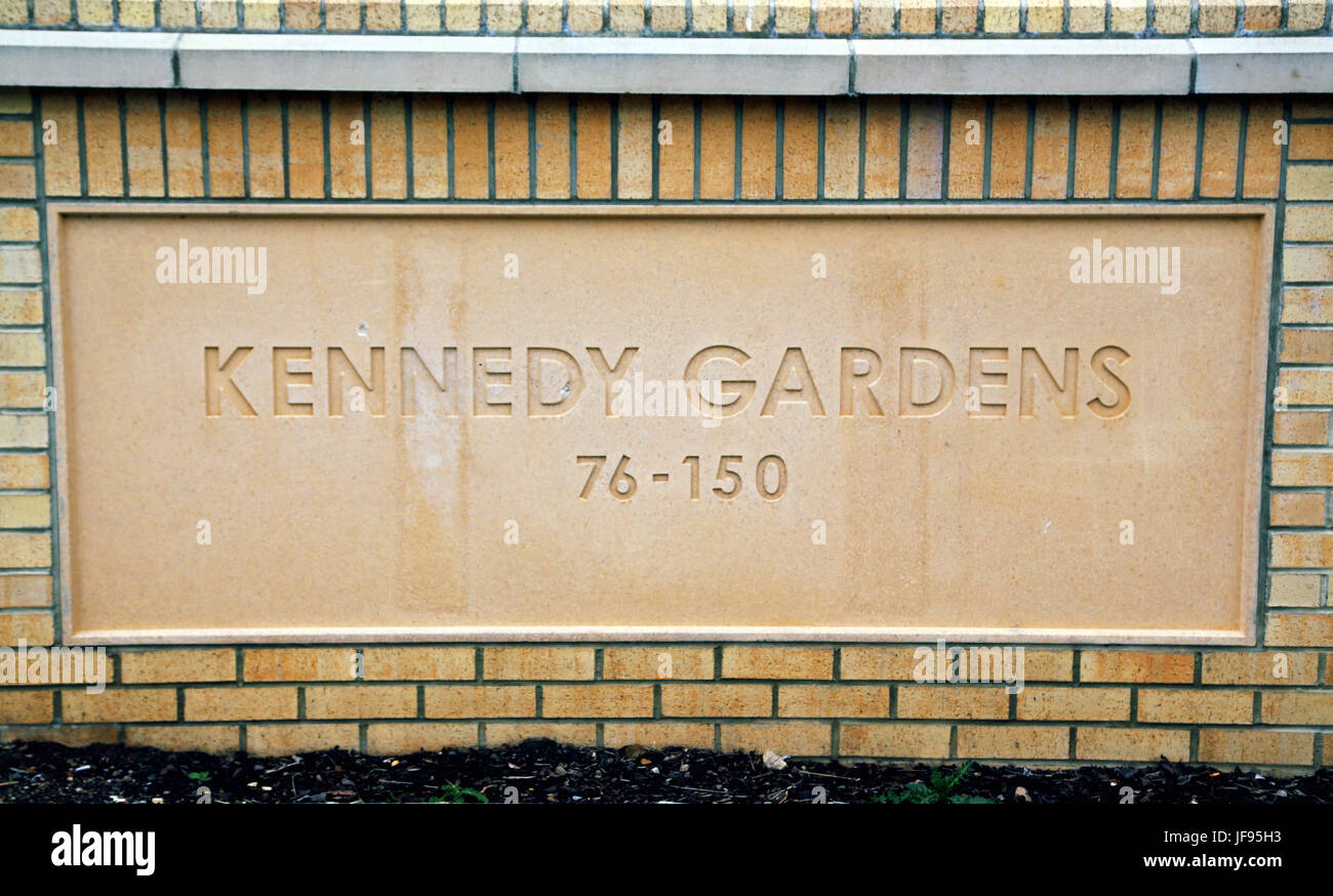 Kennedy Gardens appartements en Billingham Banque D'Images