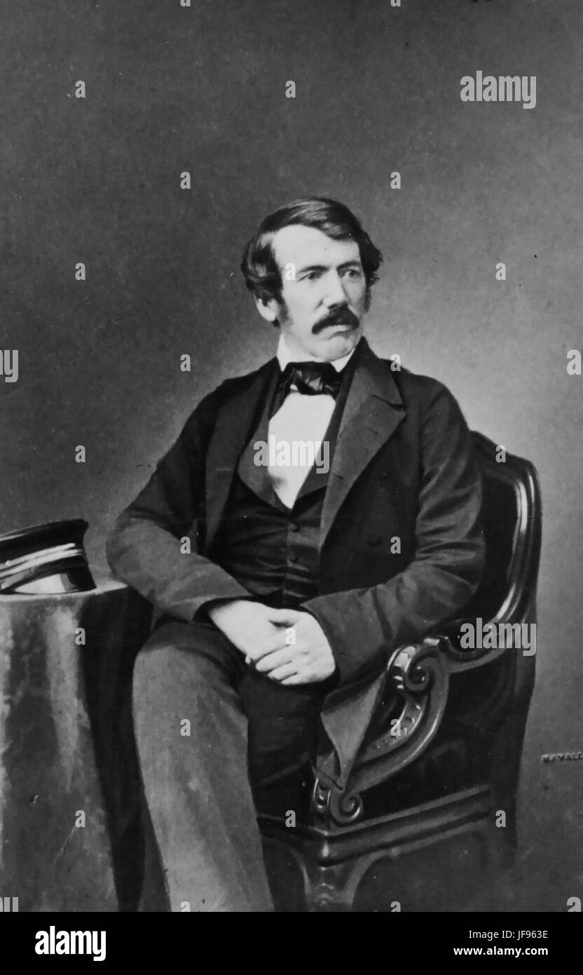 DAVID Livingstone (1813-1873) médecin missionnaire et explorateur écossais sur 1850 Banque D'Images