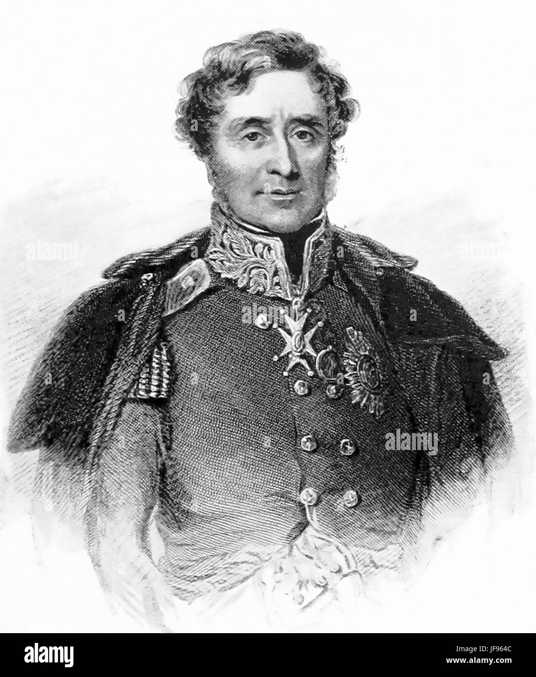 FITZROY SOMERSET, 1er baron Raglan (1788-1855) Officier de l'armée britannique dont les commandes imprécises mènent à la charge de la Brigade légère Banque D'Images