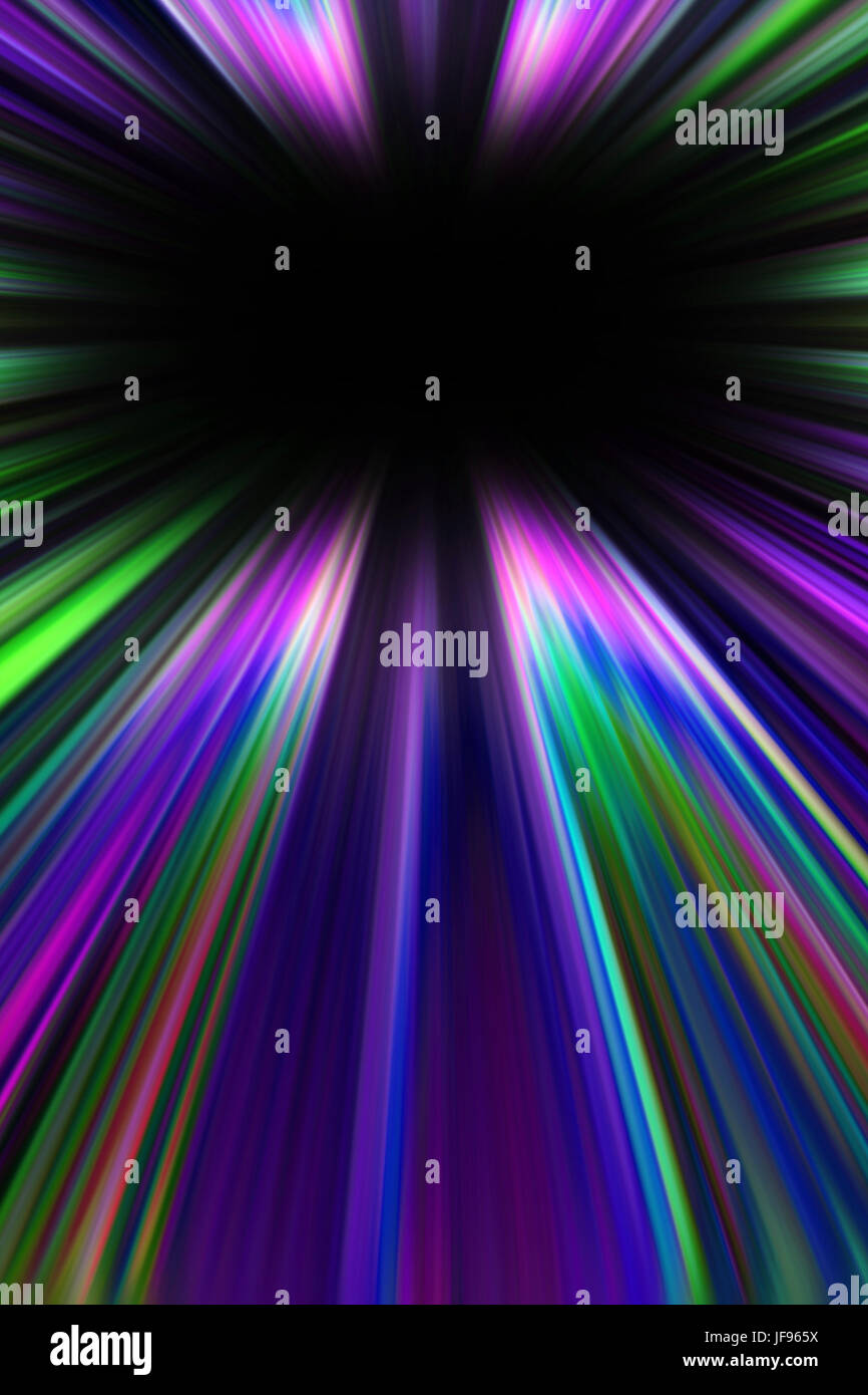 Des sentiers de lumière d'étoile colorée Banque D'Images