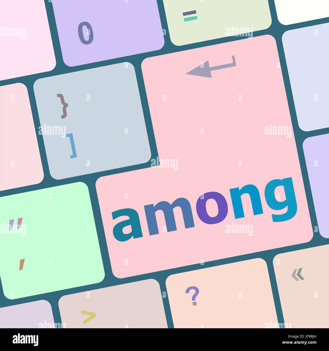 Parmi les bouton sur une touche de clavier d'ordinateur moderne Banque D'Images