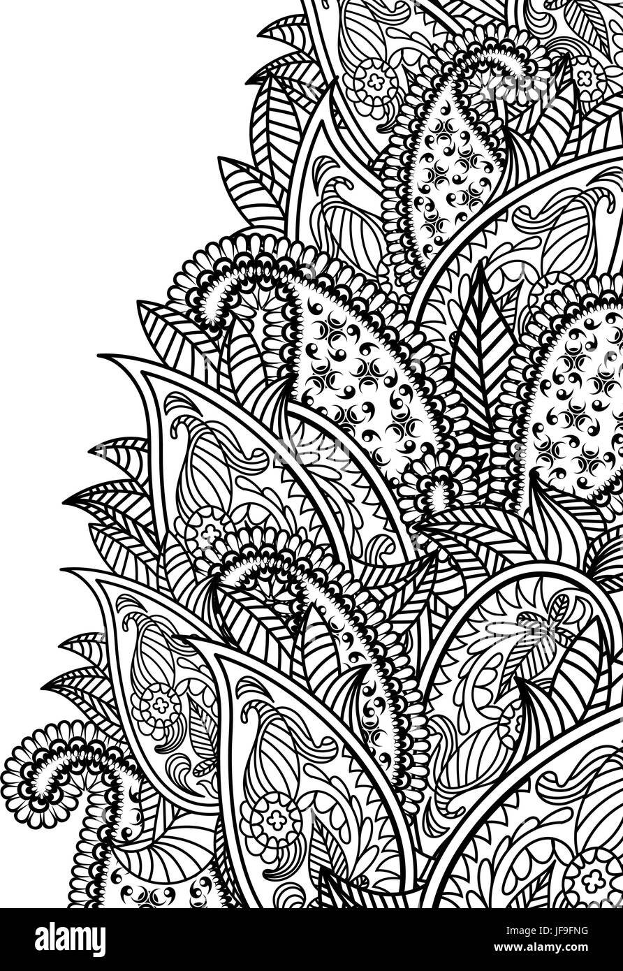 Motif Oriental paisley Illustration de Vecteur