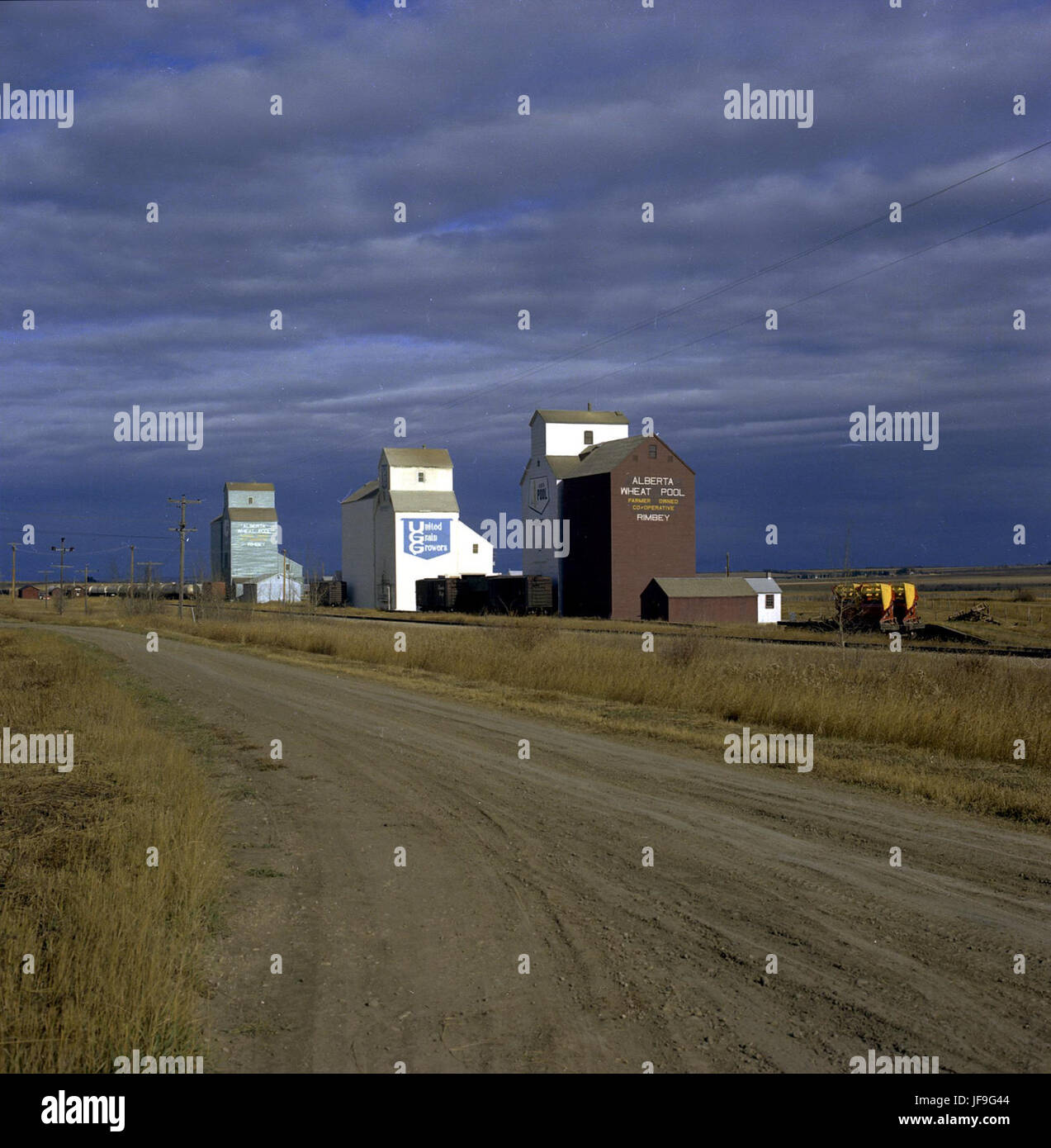 L'Alberta Wheat Pool et United Grain Growers silos à grains 32702586251 o Banque D'Images