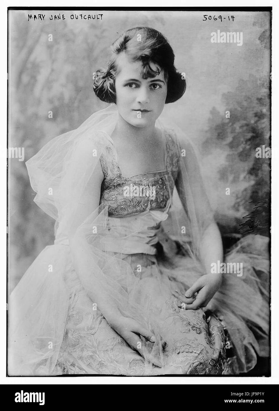 Un portrait de Mary Jane Outcault, la présentant comme une figure importante de l'histoire, capturé dans cette photographie vintage. Banque D'Images