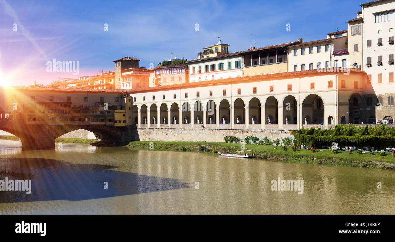 L'Italie. Florence. Bridge Ponte Vecchio Banque D'Images