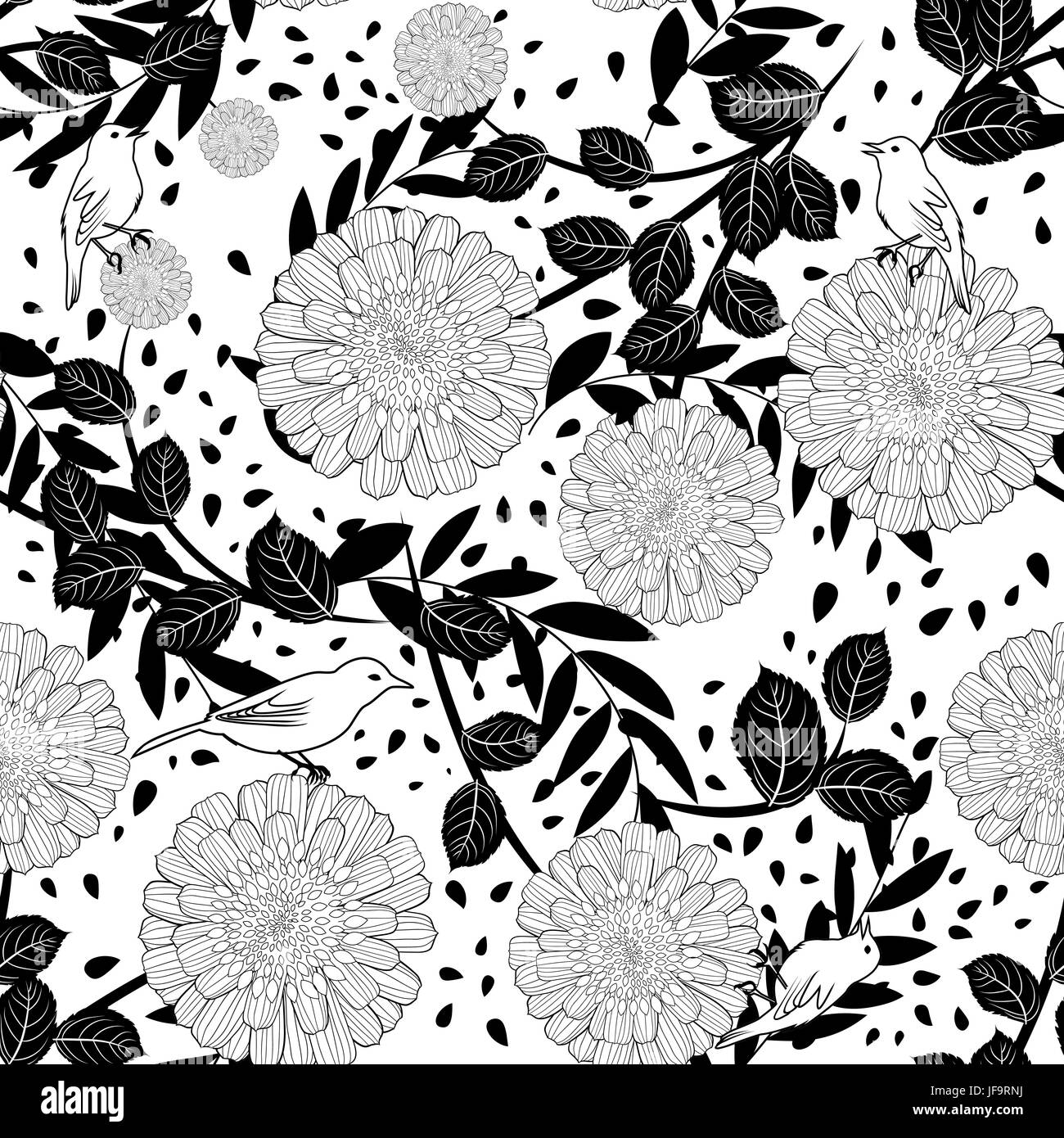 Motif floral transparent Illustration de Vecteur