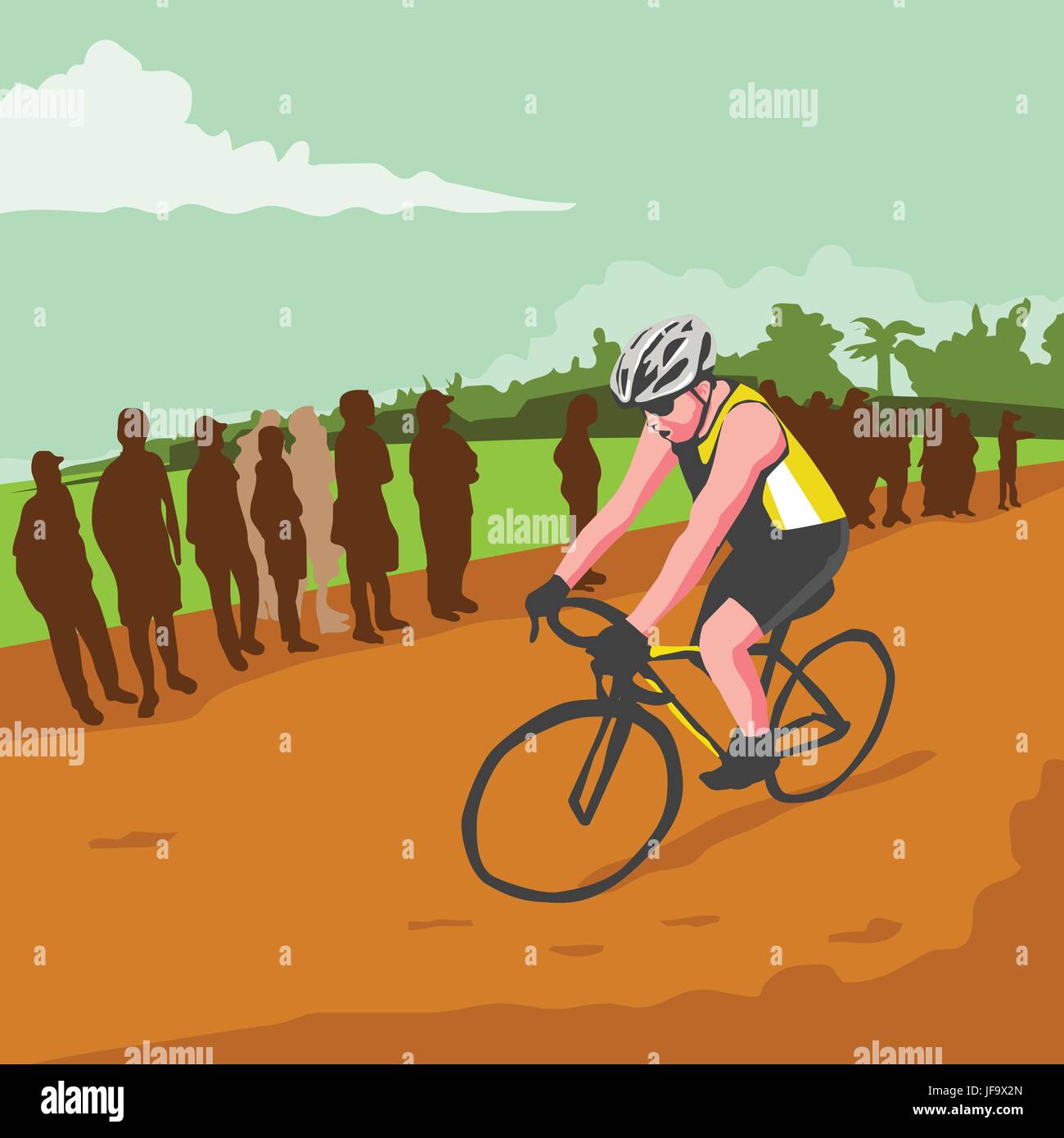 Course cycliste WPA Illustration de Vecteur