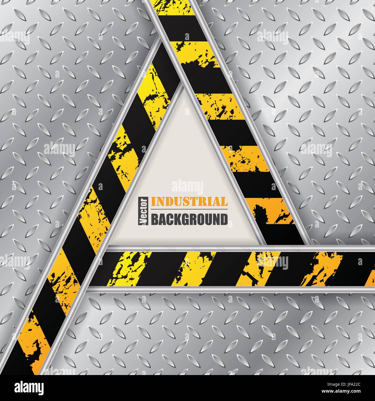 Résumé plaque métallique avec fond grunge triangle Illustration de Vecteur