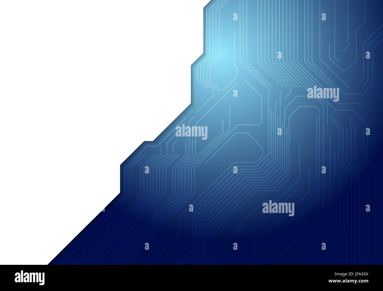 La technologie de conception de circuit imprimé bleu Banque D'Images