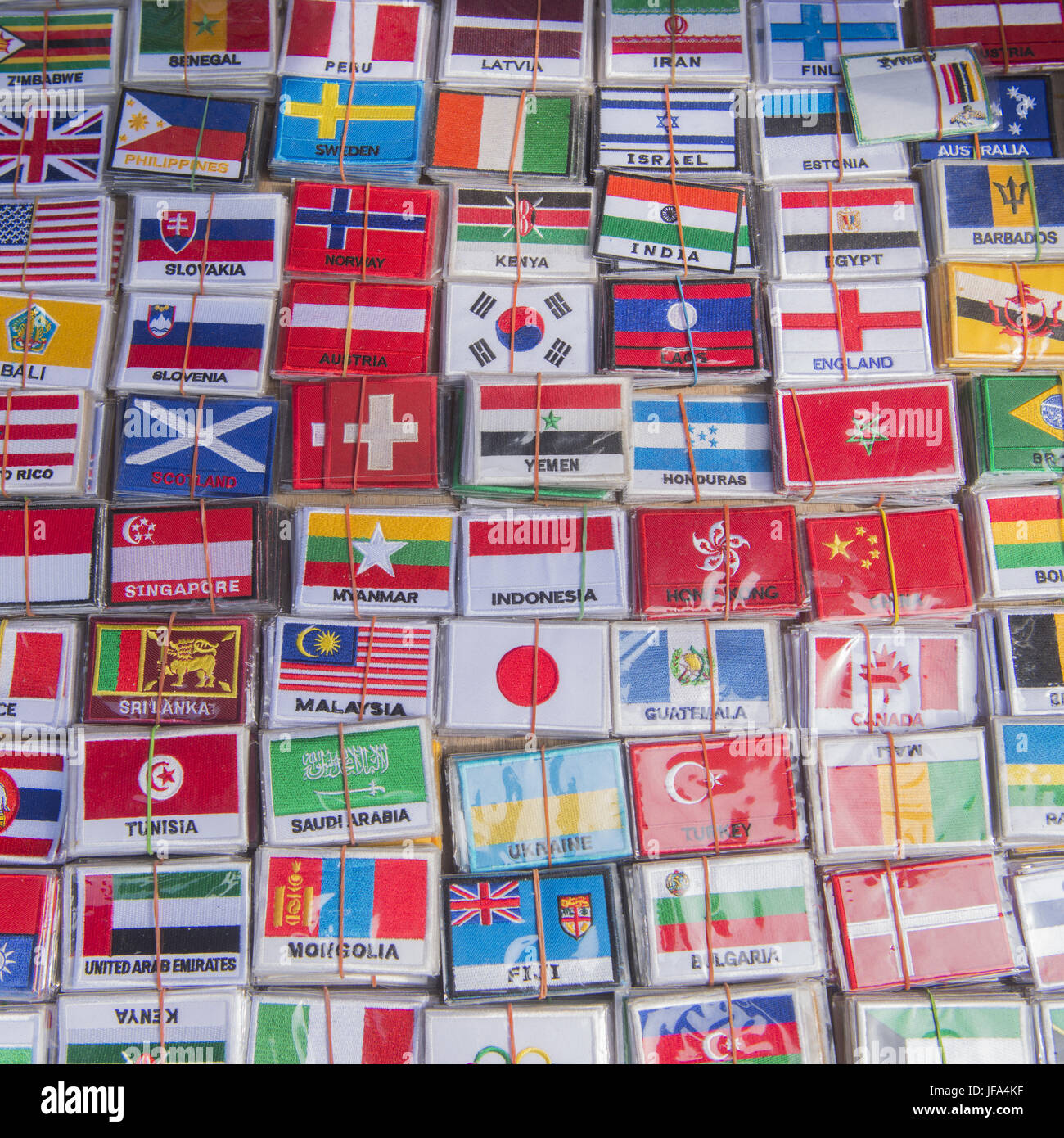 Thaïlande Bangkok INTERNATIONAL COUNTRY FLAGS Banque D'Images