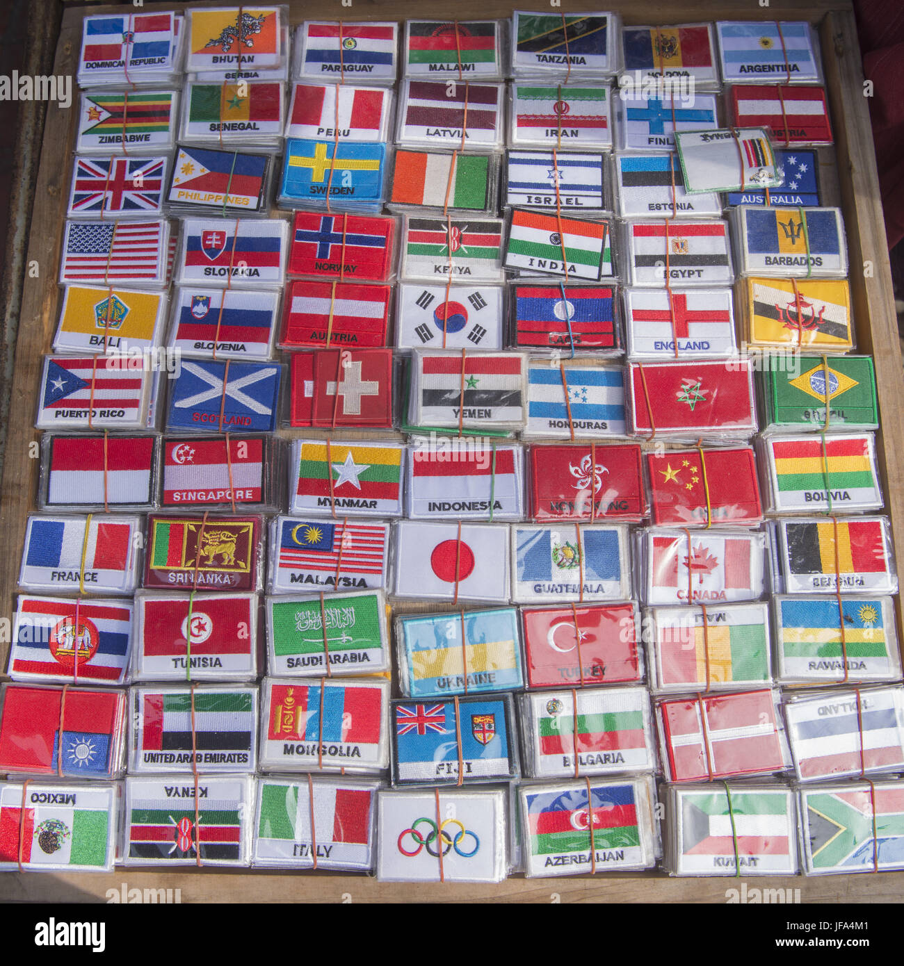 Thaïlande Bangkok INTERNATIONAL COUNTRY FLAGS Banque D'Images