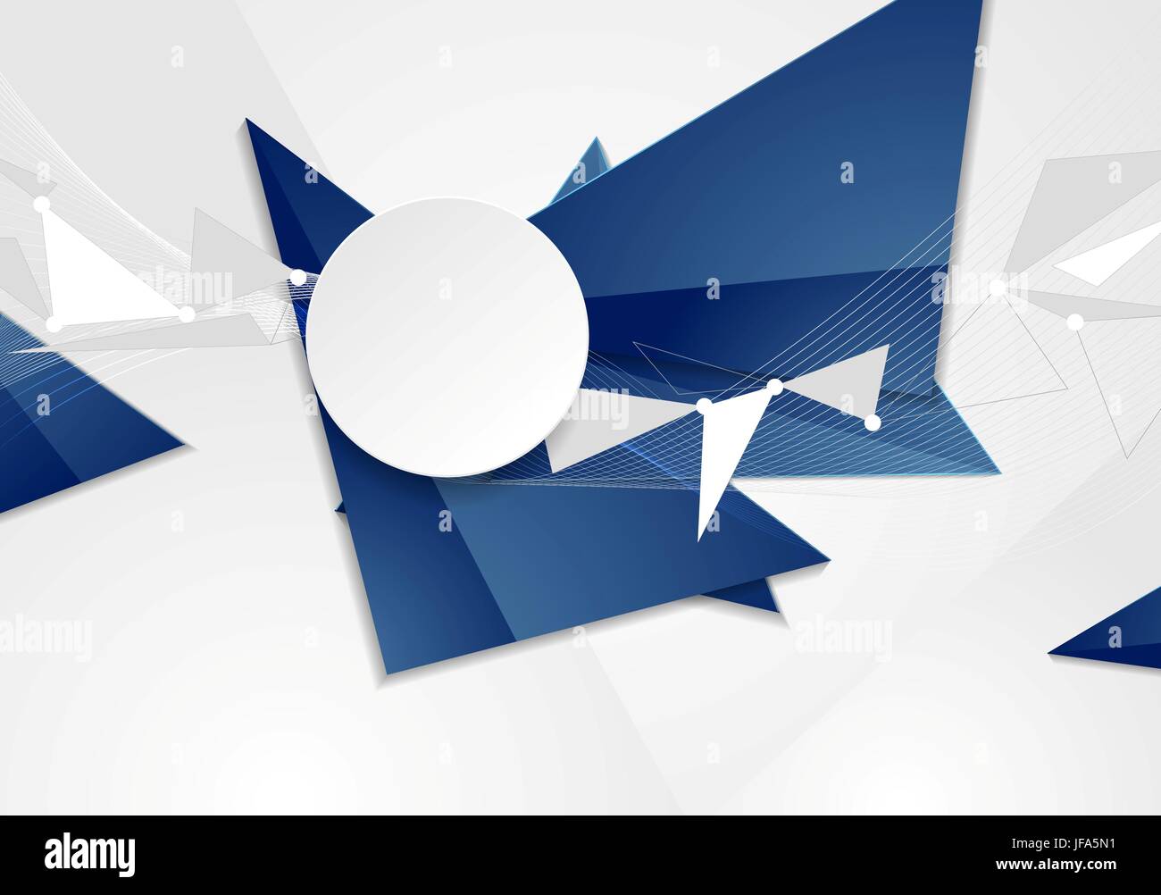 Abstract blue tech background polygonale Banque D'Images