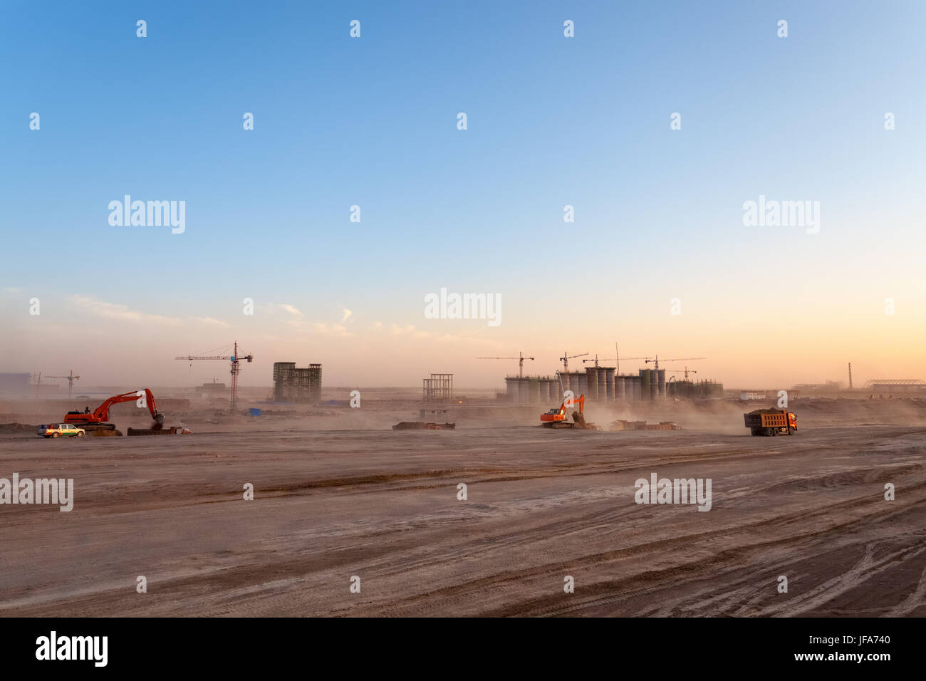 Le site de construction du lavoir de charbon Banque D'Images