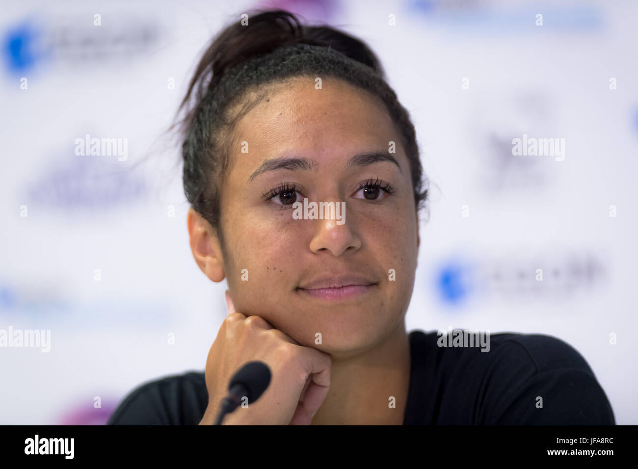 Eastbourne, Grande, au Royaume-Uni. 29 Juin, 2017. Heather Watson au 2017 Aegon International WTA Premier tournoi de tennis Crédit : Jimmie48 Photographie/Alamy Live News Banque D'Images