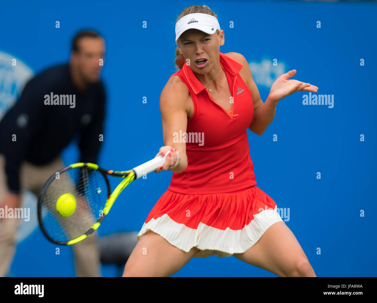 Eastbourne, Grande, au Royaume-Uni. 29 Juin, 2017. Caroline Wozniacki au 2017 Aegon International WTA Premier tournoi de tennis Crédit : Jimmie48 Photographie/Alamy Live News Banque D'Images