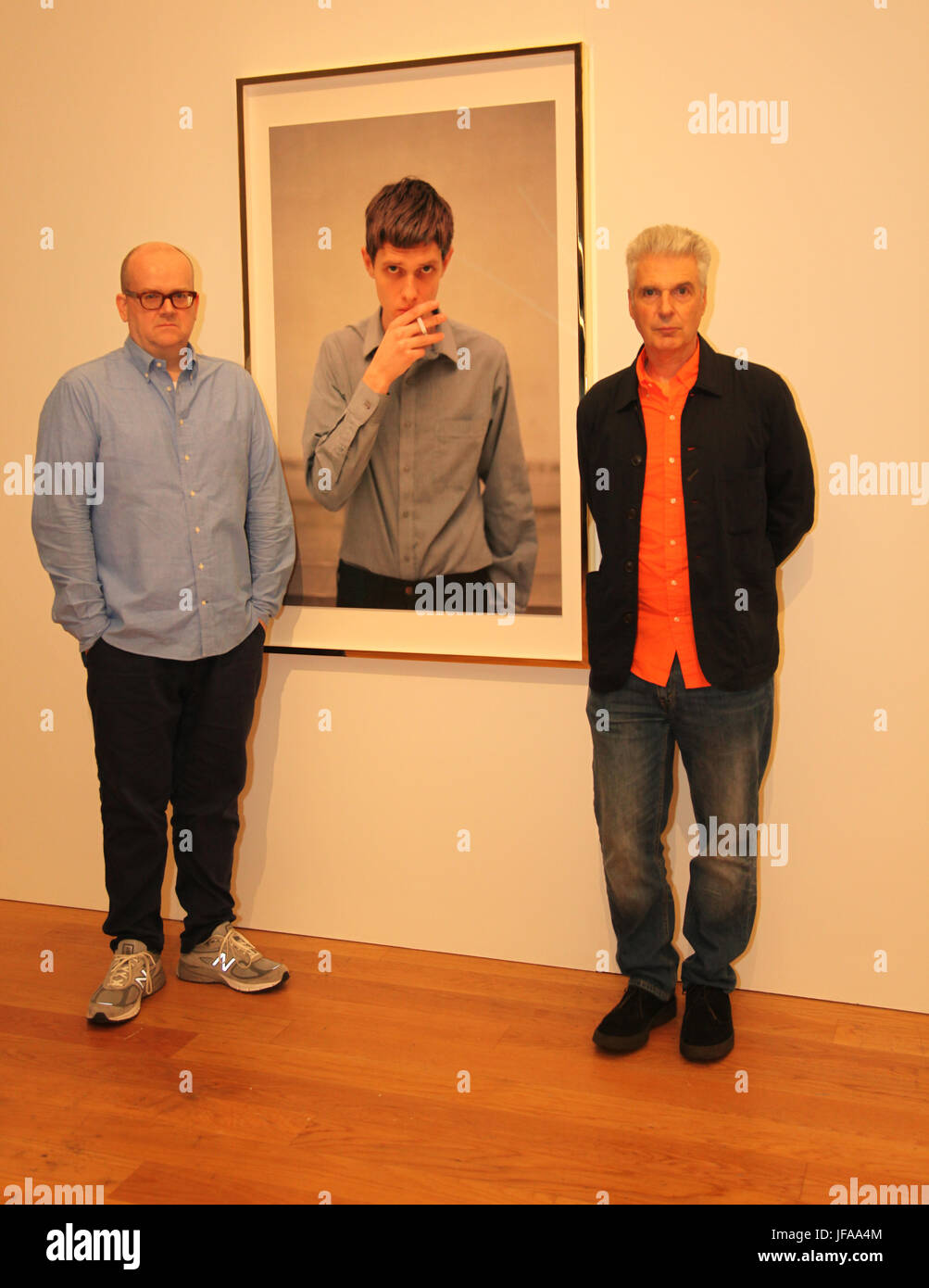 Manchester, 29 juin 2017. Appuyez sur l'affichage de l'exposition ""Manchester emblématiques bandes : Joy Division et New Order feat Jon Savage droit & gauche Slater Bradley Crédit : Gerard Noonan/Alamy Live News Banque D'Images