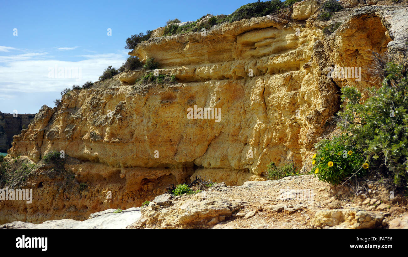 Plage de Marinha au portugal Banque D'Images