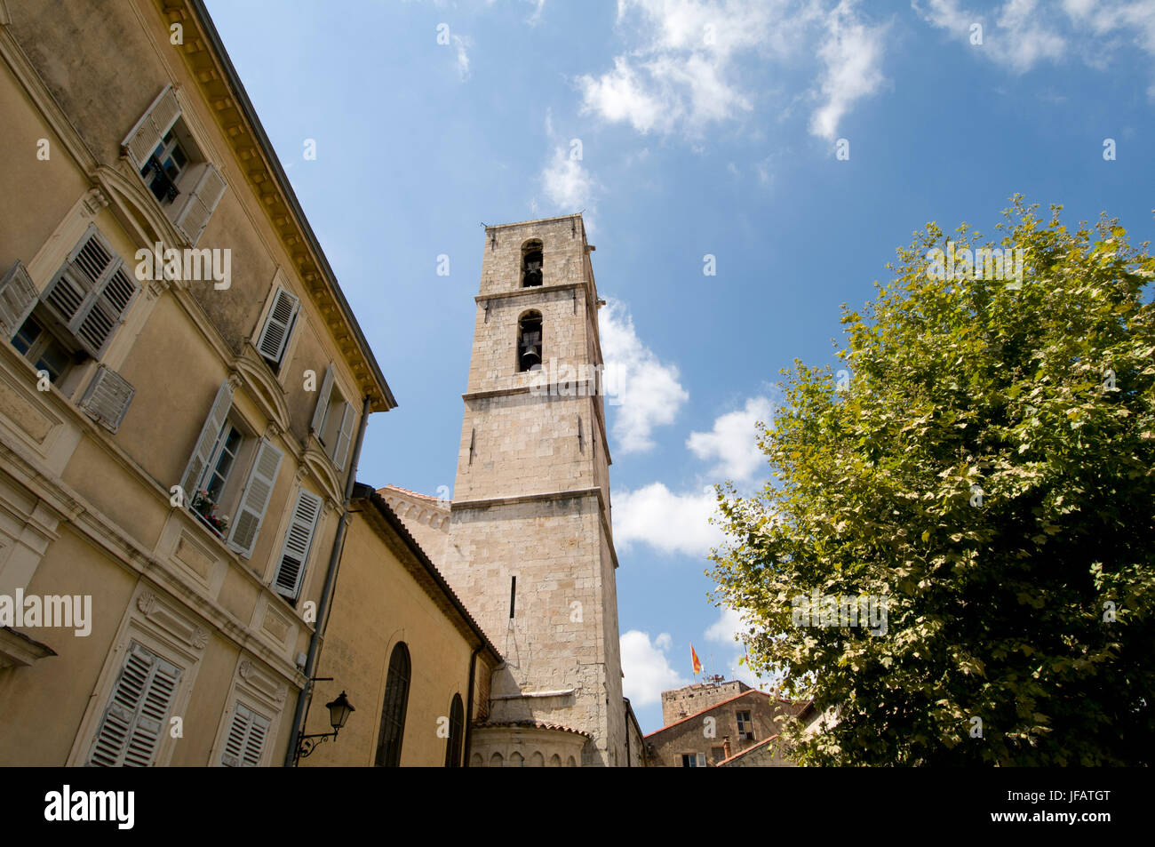 Notre-Dame-du-Puy Cathédrale clocher, Grasse, Provence, France. Banque D'Images