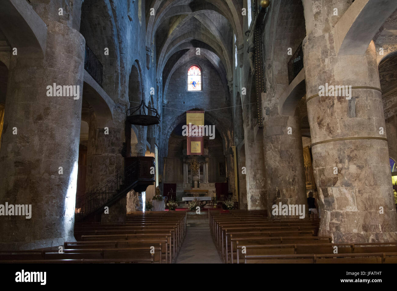 Notre-Dame-du-Puy Cathédrale, Grasse, Provence, France. Banque D'Images