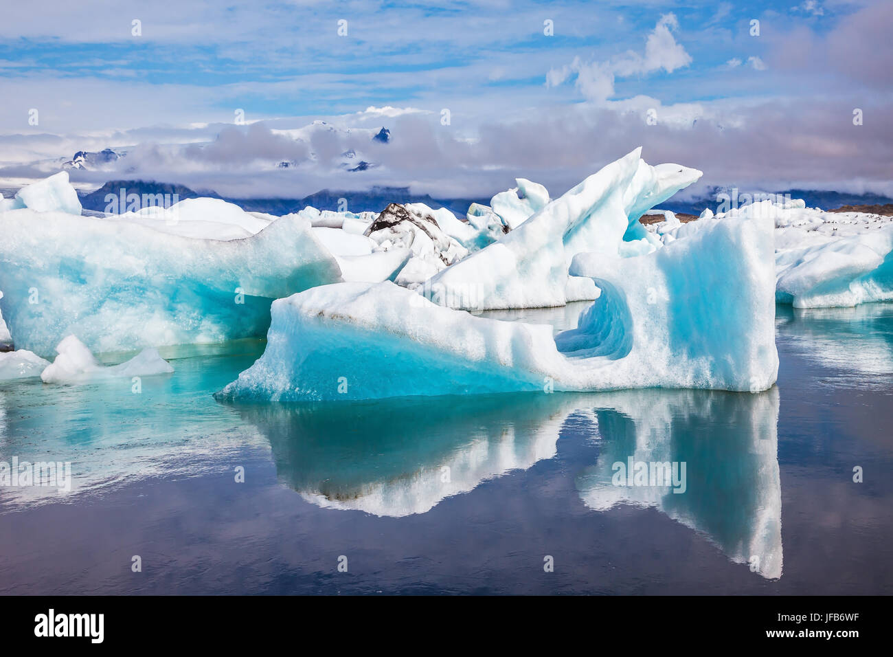 L'Islande. La glace flottante Banque D'Images