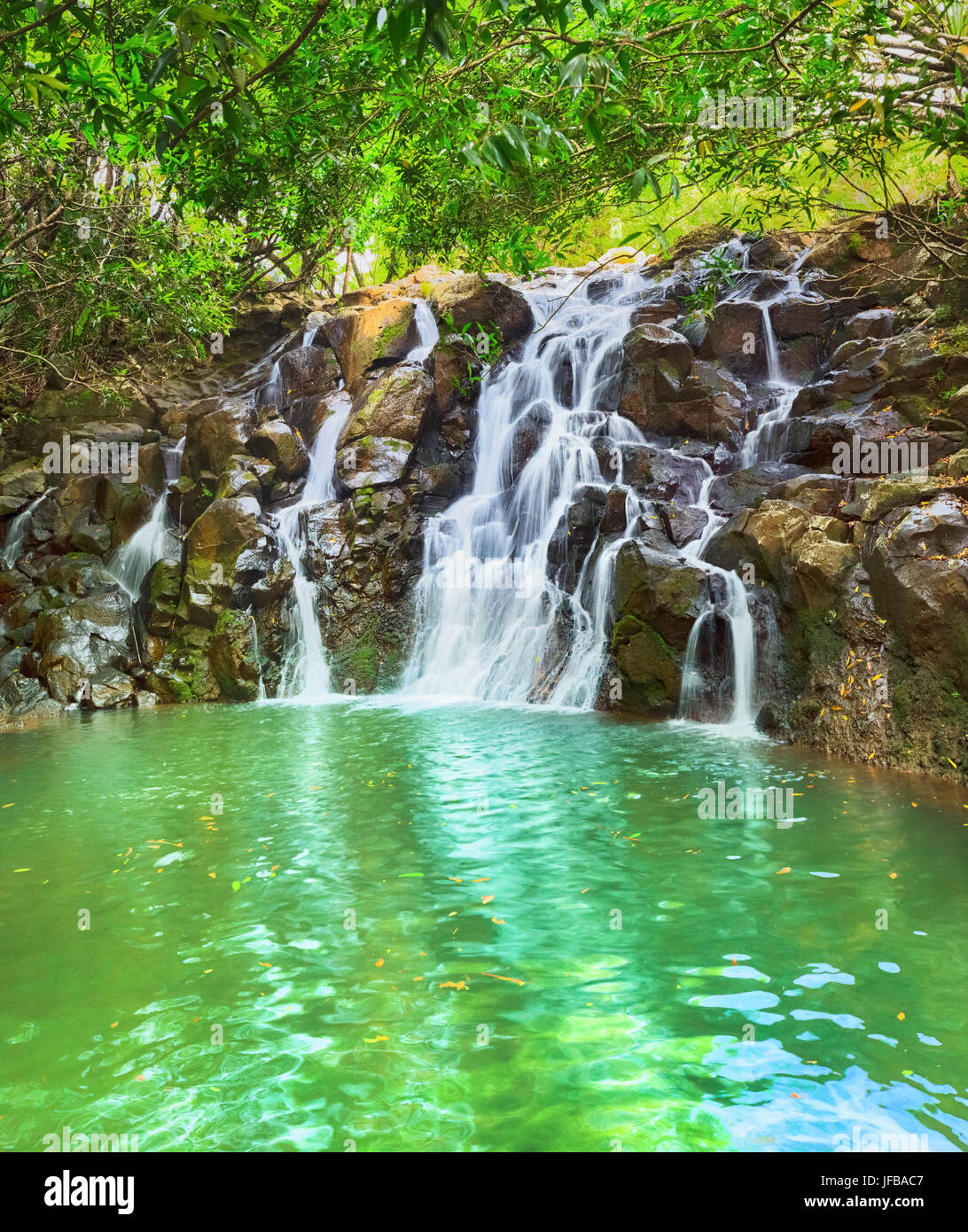 Cascade cascade de Vacoas. L'Ile Maurice Banque D'Images