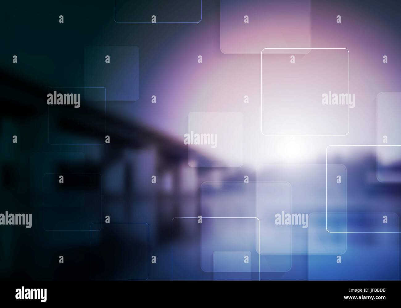 Mise en page collage tech lumineux Banque D'Images