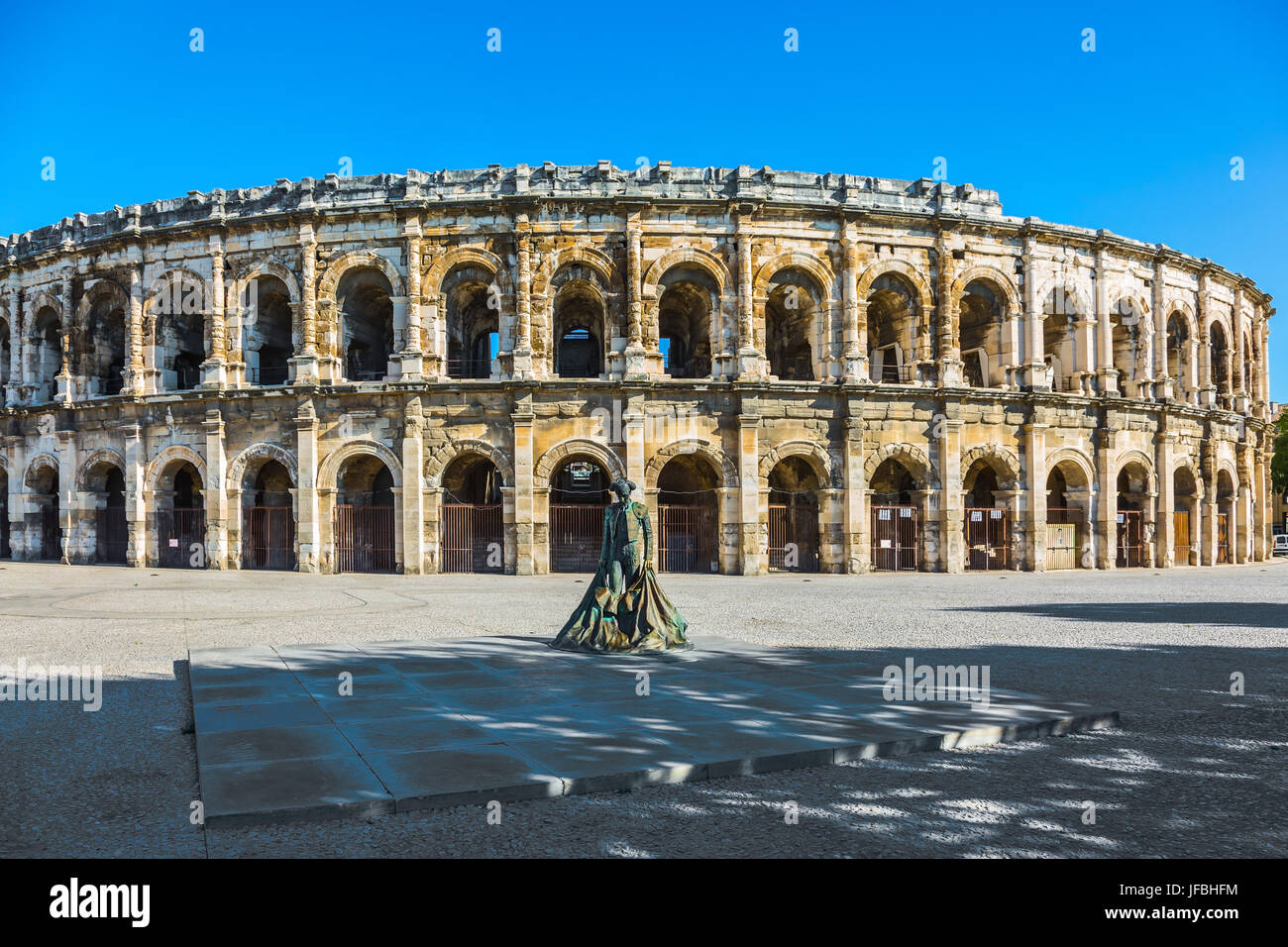 Arènes romaines de Nîmes Banque D'Images