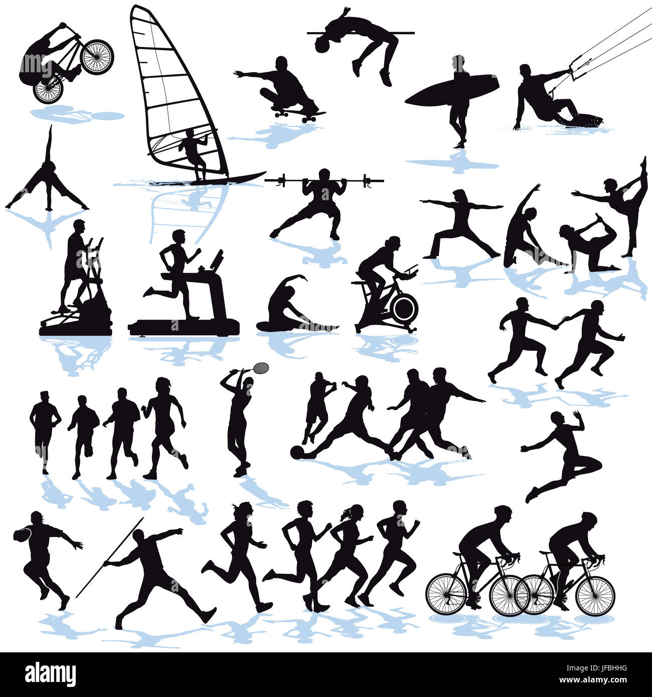 Athlétisme Sport Collection Illustration Banque D'Images