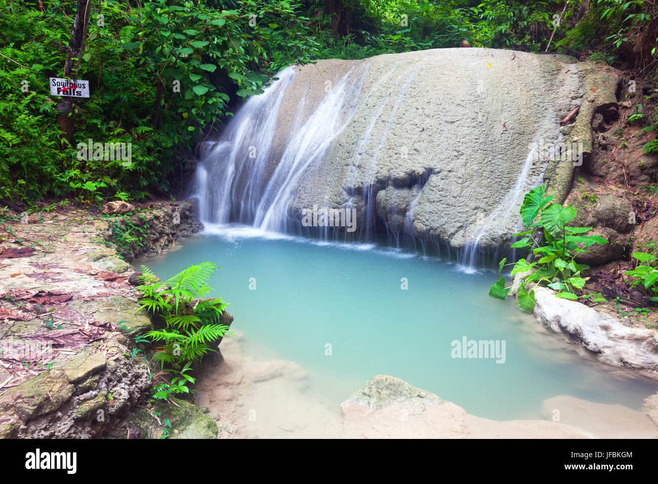 Cascade de île de Siquijor. Philippines Banque D'Images